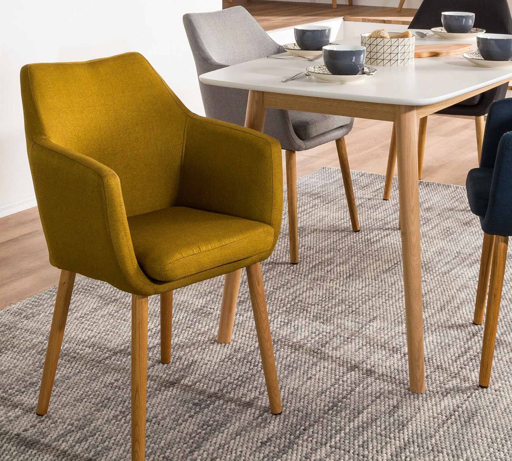 Armchair NICHOLAS fabric: Curry yellow Single chair