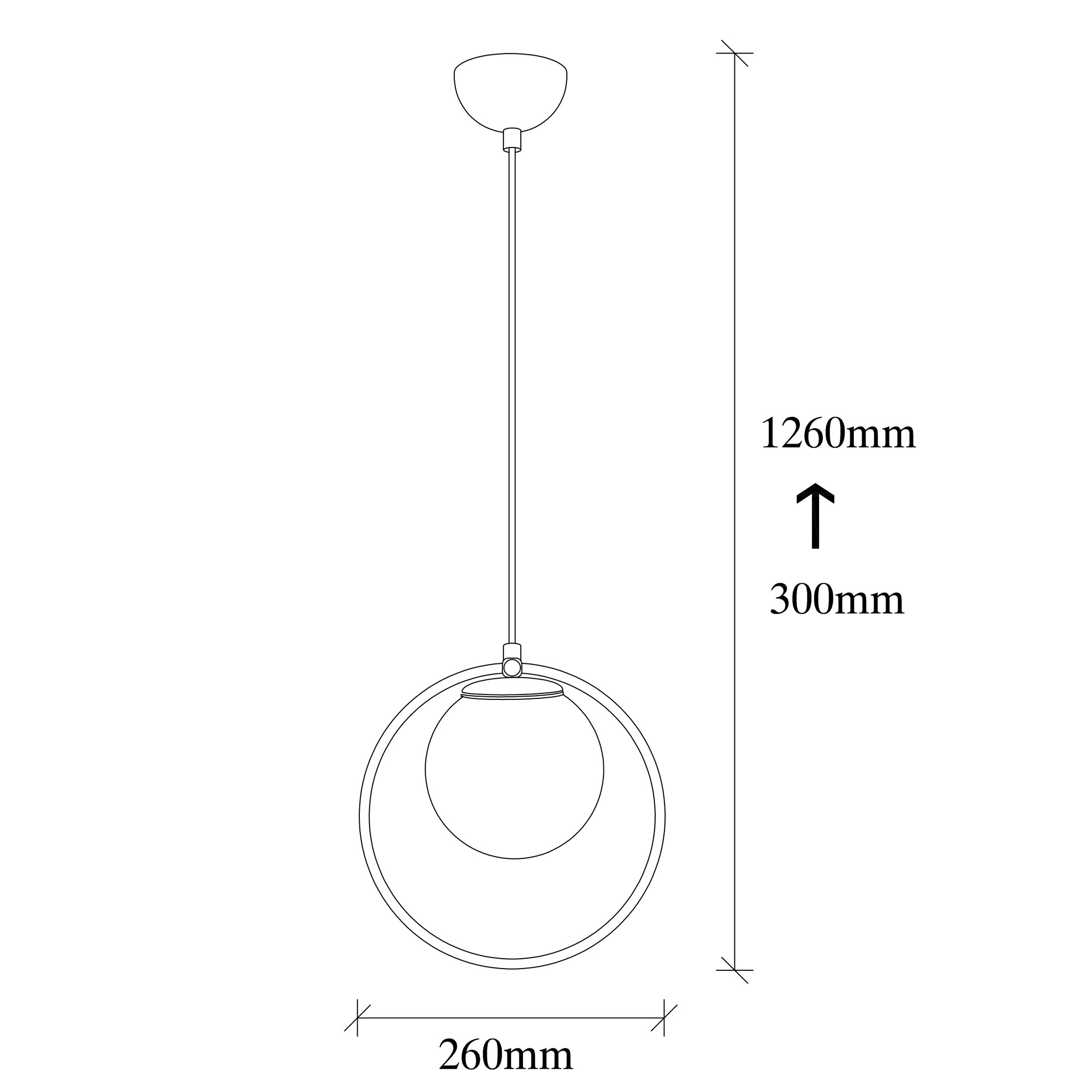 Hängeleuchte Metall Schwarz  Ø 34cm