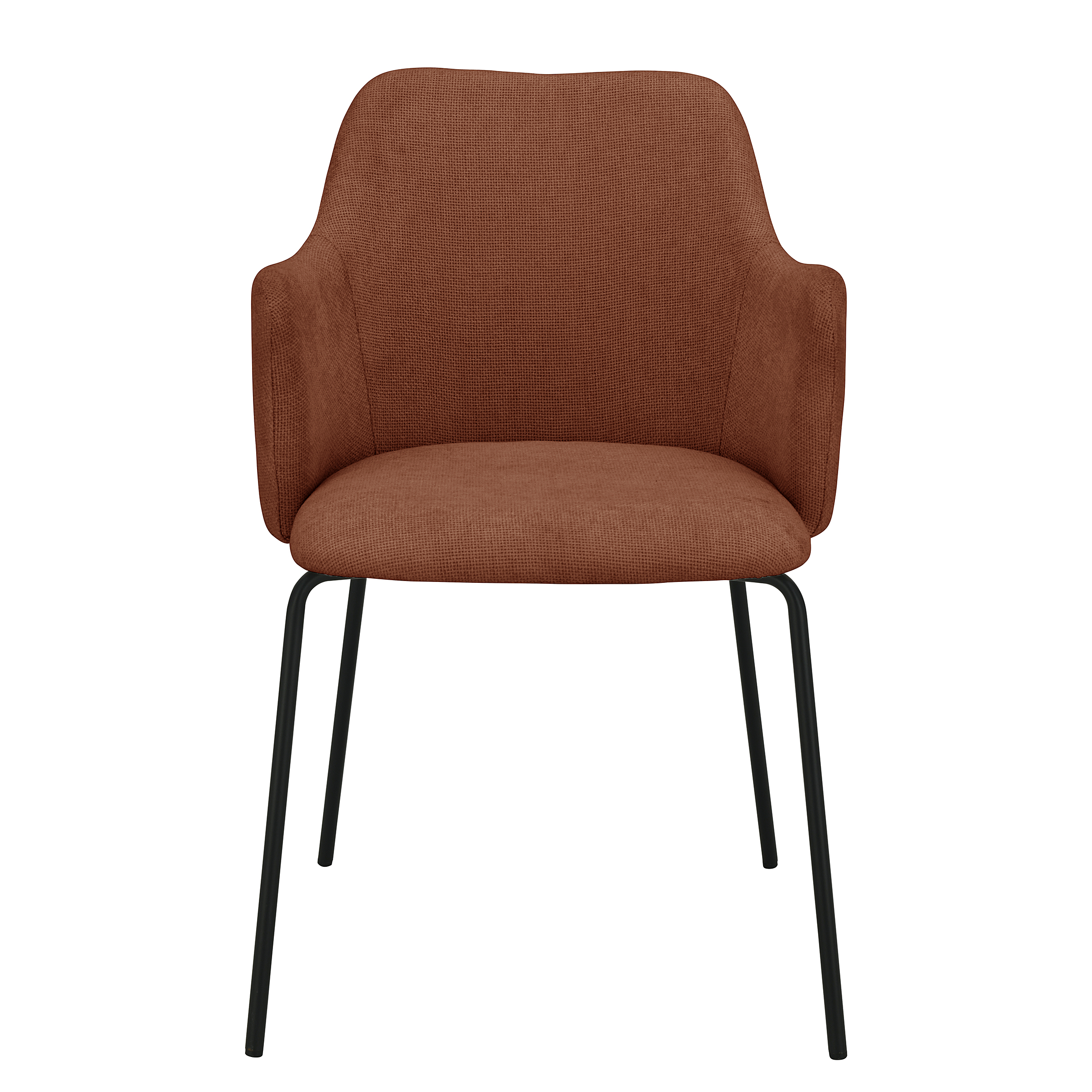 BECOLLA Armchair Set of 2 Rust Brown