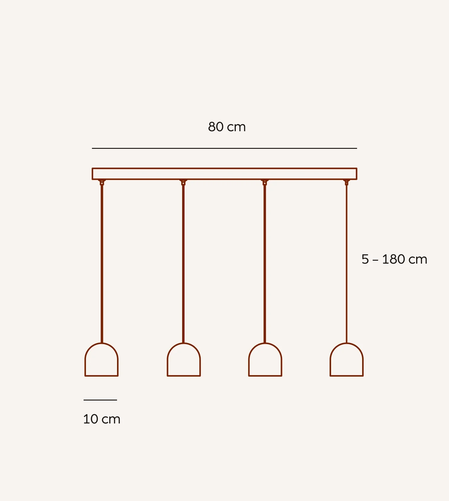 5-Flammige Pendelleuchte Gaia Chrom Weiß