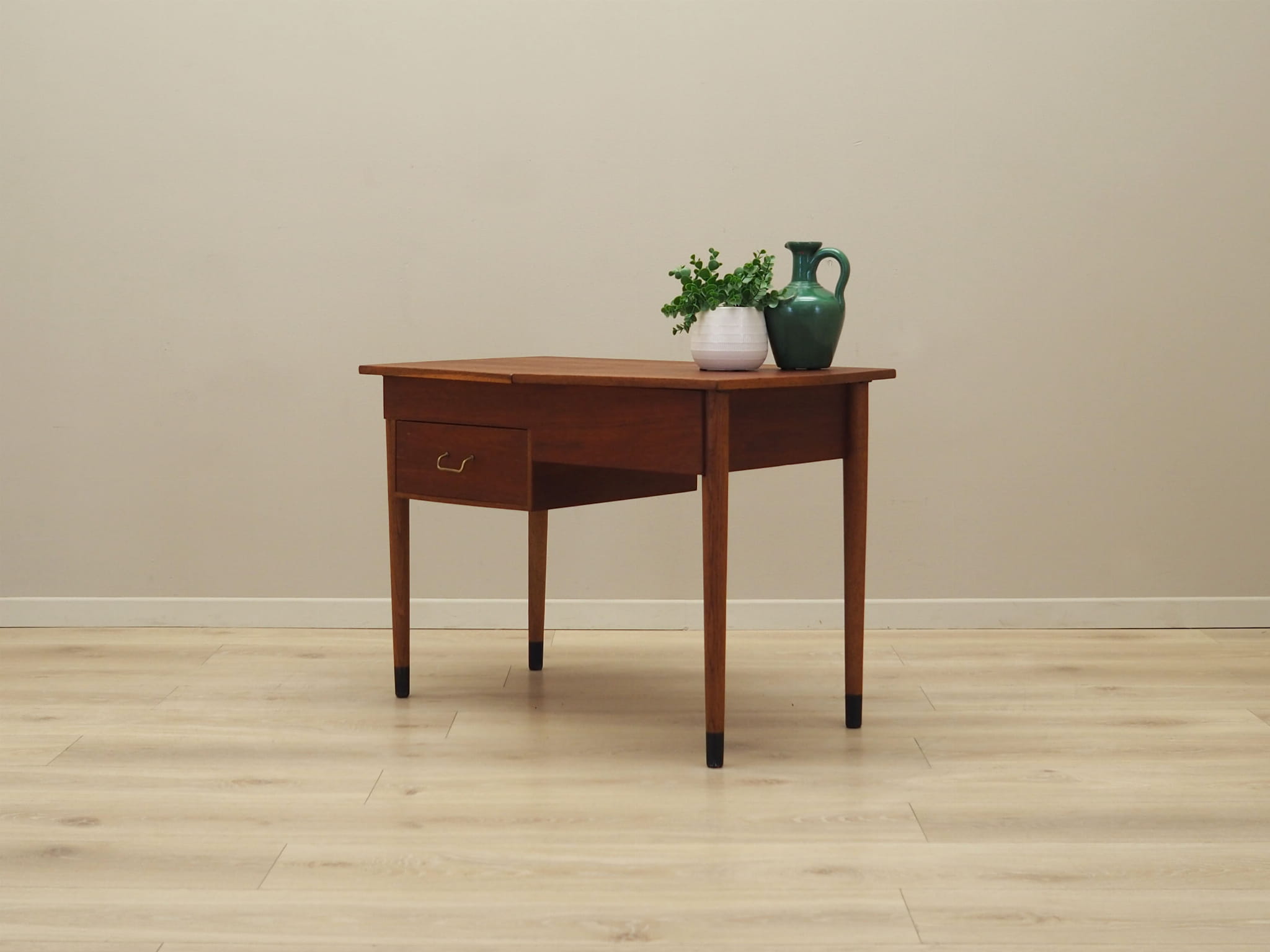 Vintage sewing table teak brown 1960s