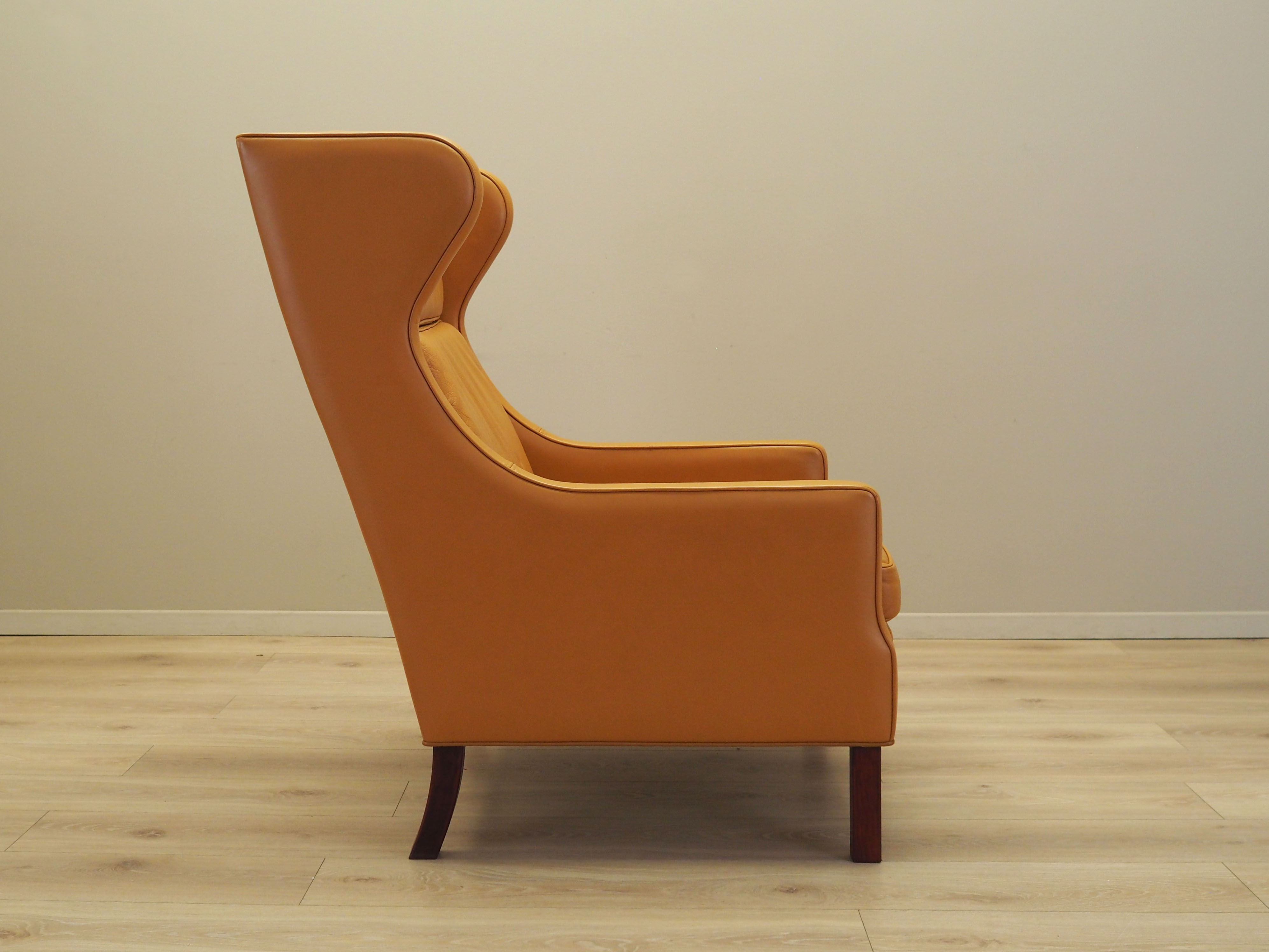 Armlehnsessel Leder Orange 1970er Jahre