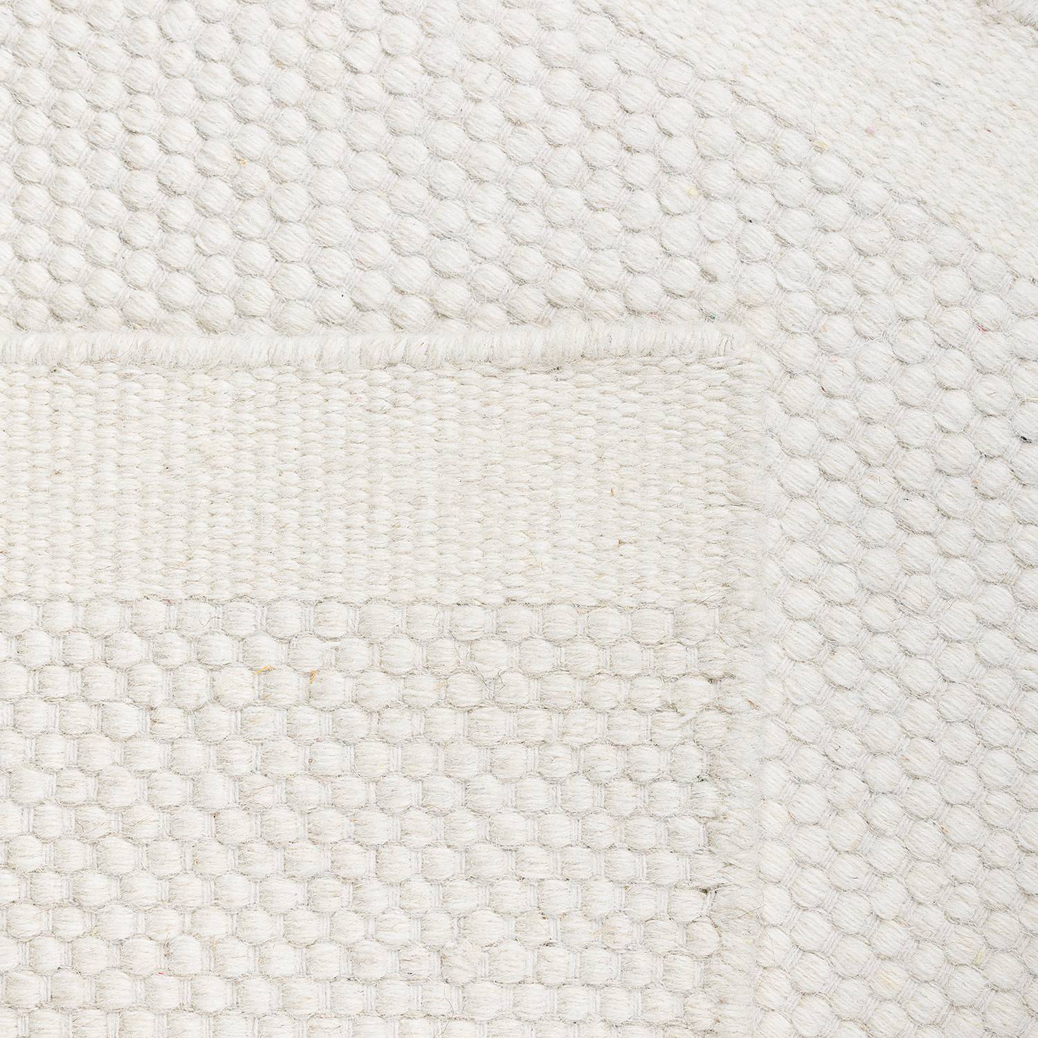 Wollteppich Wooly Idea Baumwolle Naturweiß 240x290cm 