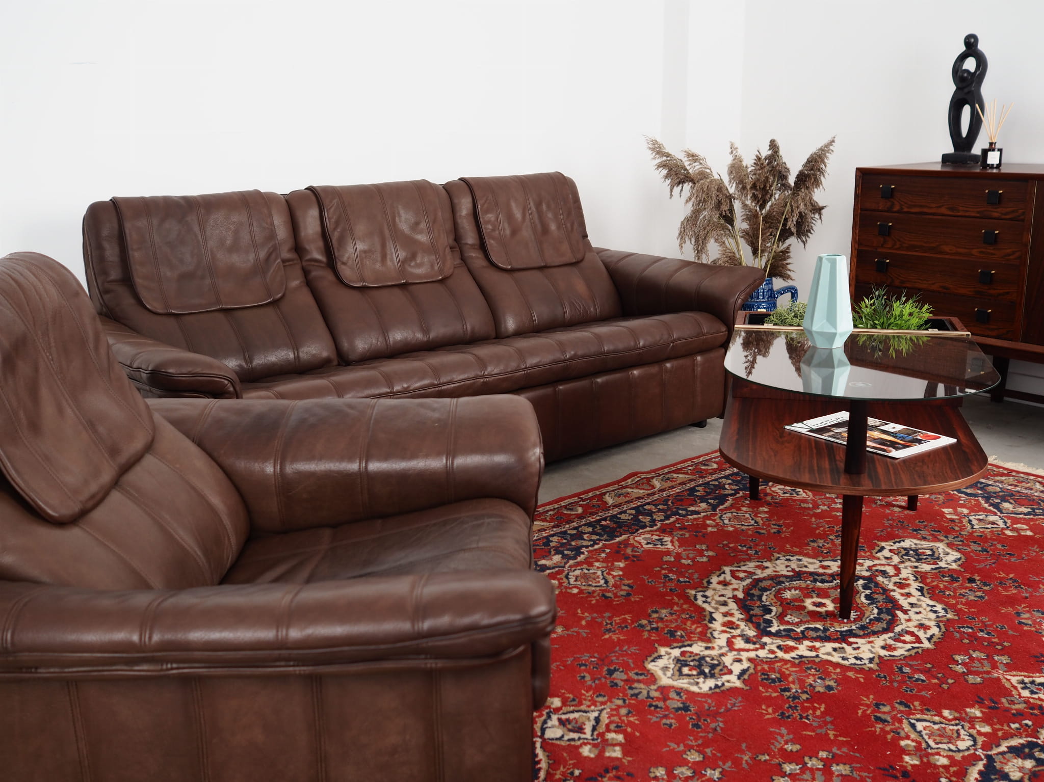 Armchair Leather Brown 1970s