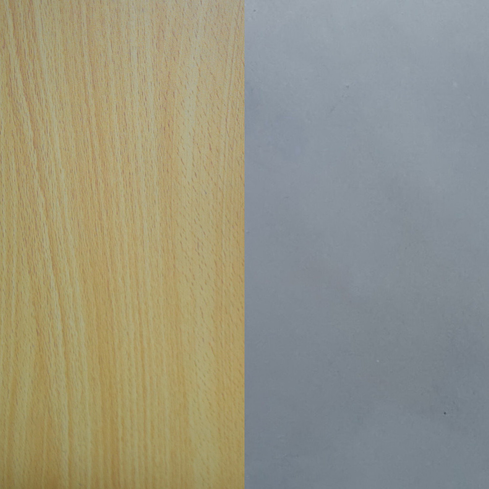 Workspace Light I Schreibtisch Buche Stahl Silber