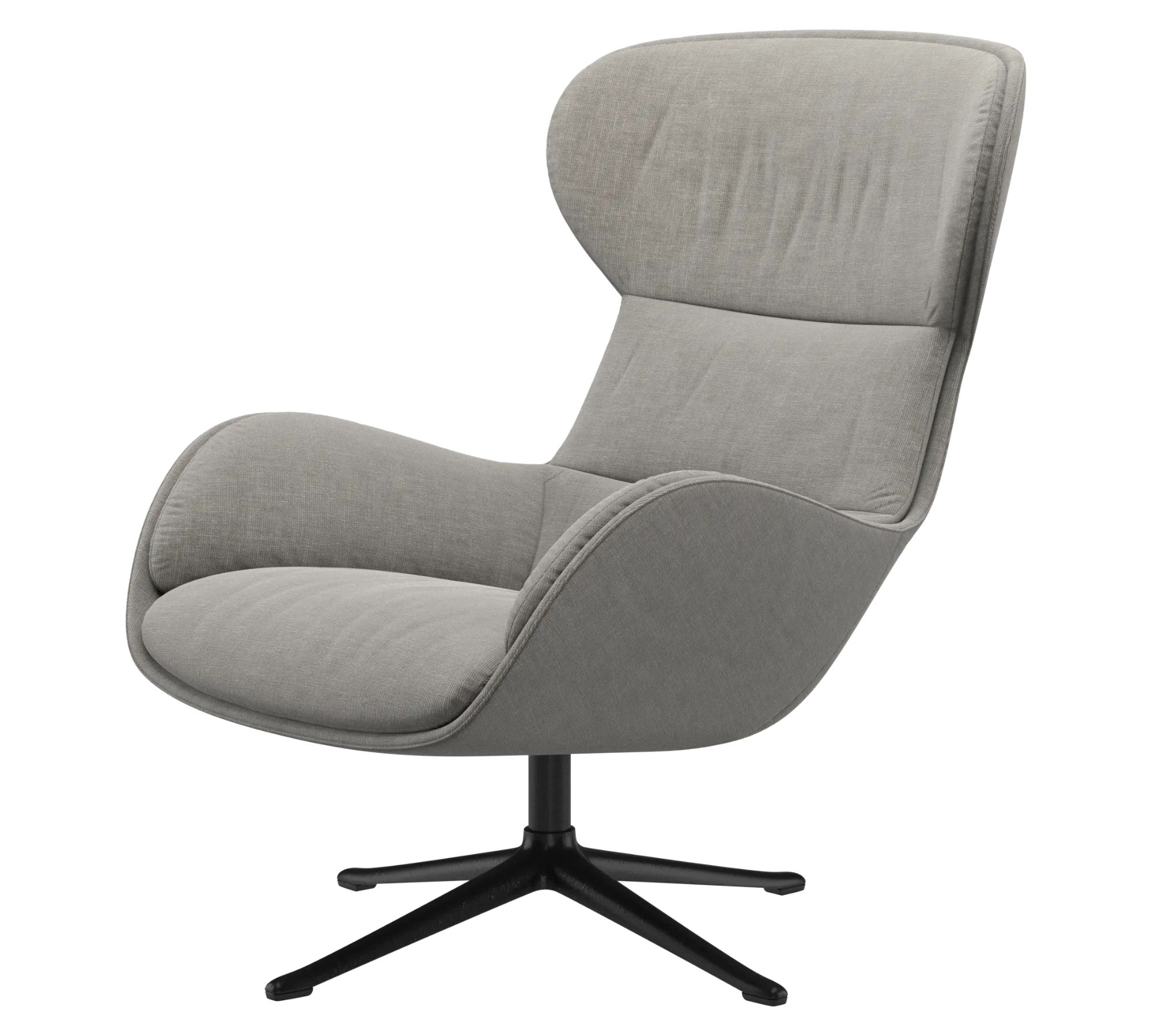 Reno armchair swiveling Naples fabric 2250 silver grey
