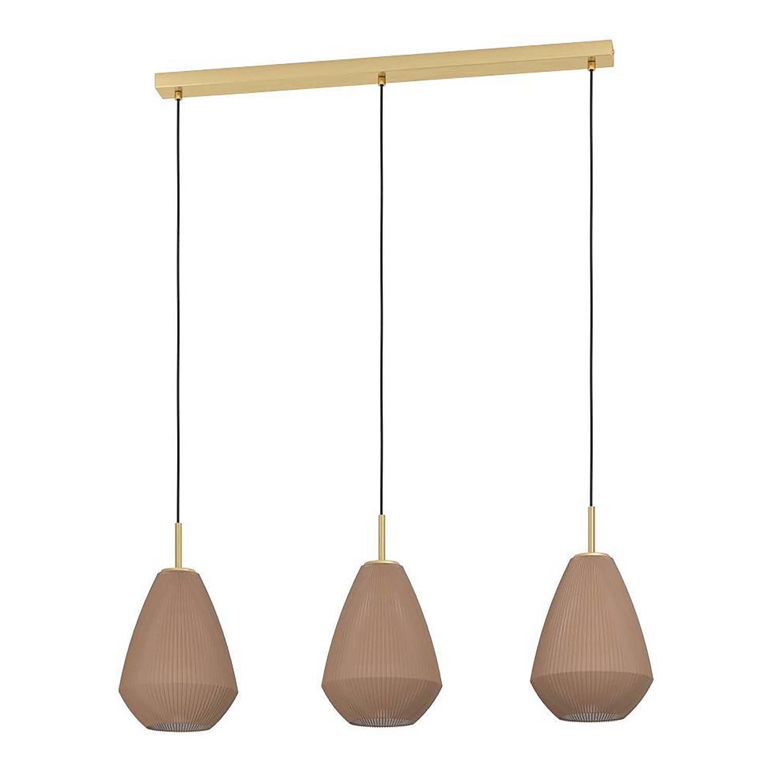 3-light pendant lamp Caprarola Satin glass