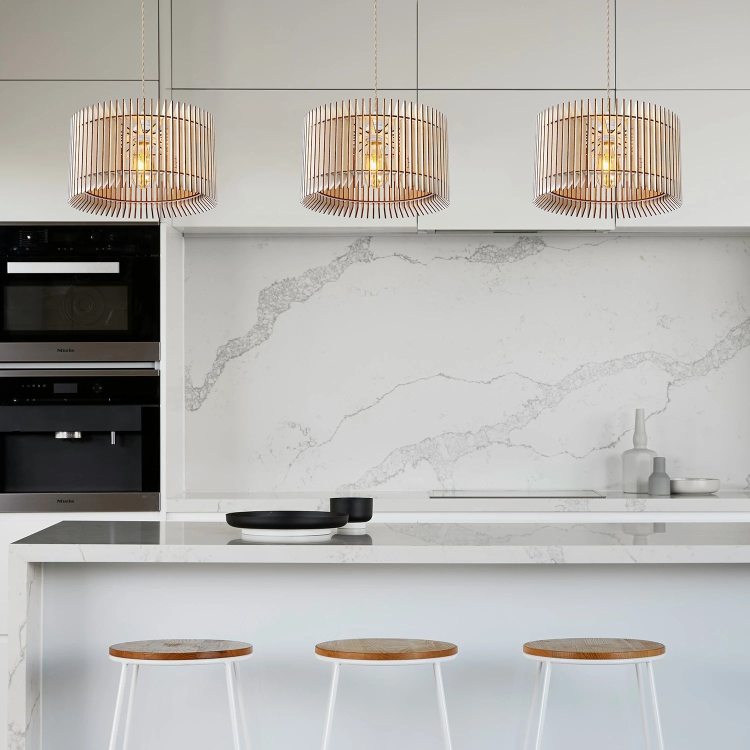 Apollon Pendant Lamp Wood 34cm