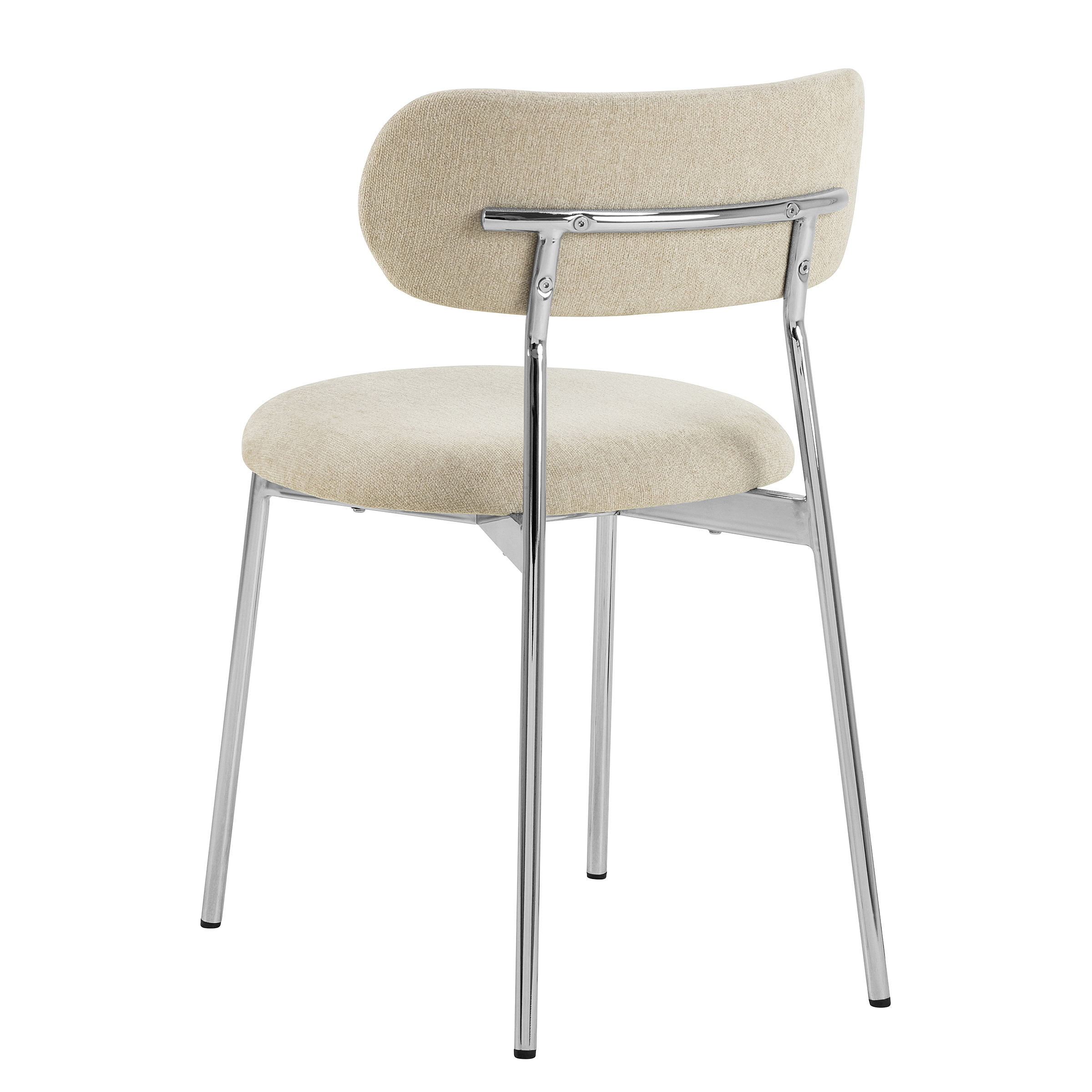 Upholstered chair SUKHO set of 2 Cream