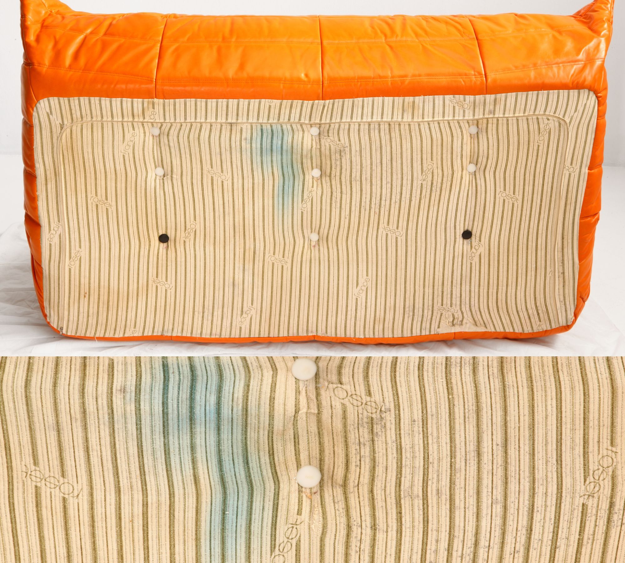 Togo Sofa 3-Sitzer in Premium Leder Orange