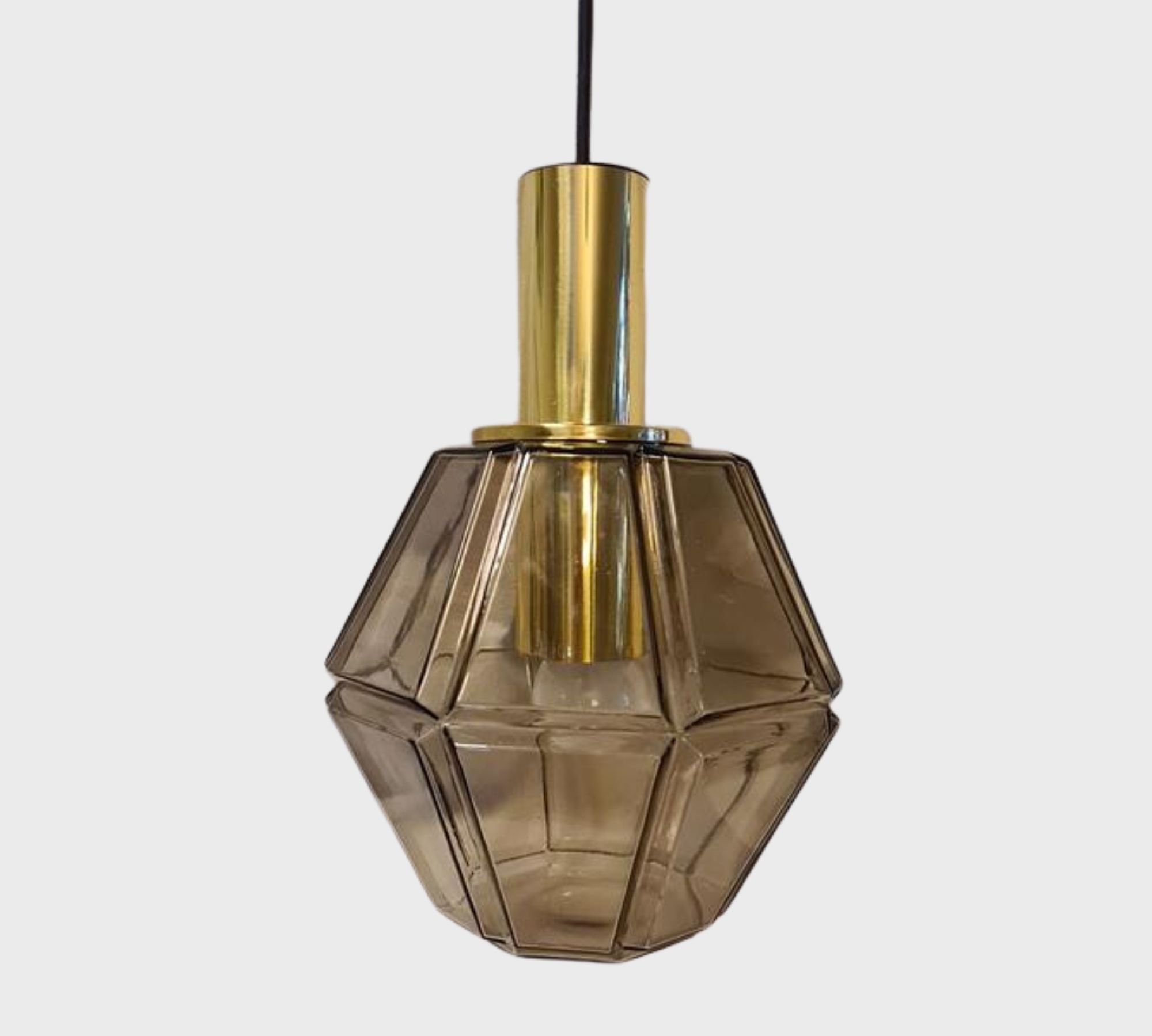 P292 4288 Pendelleuchte Glas Messing Gold