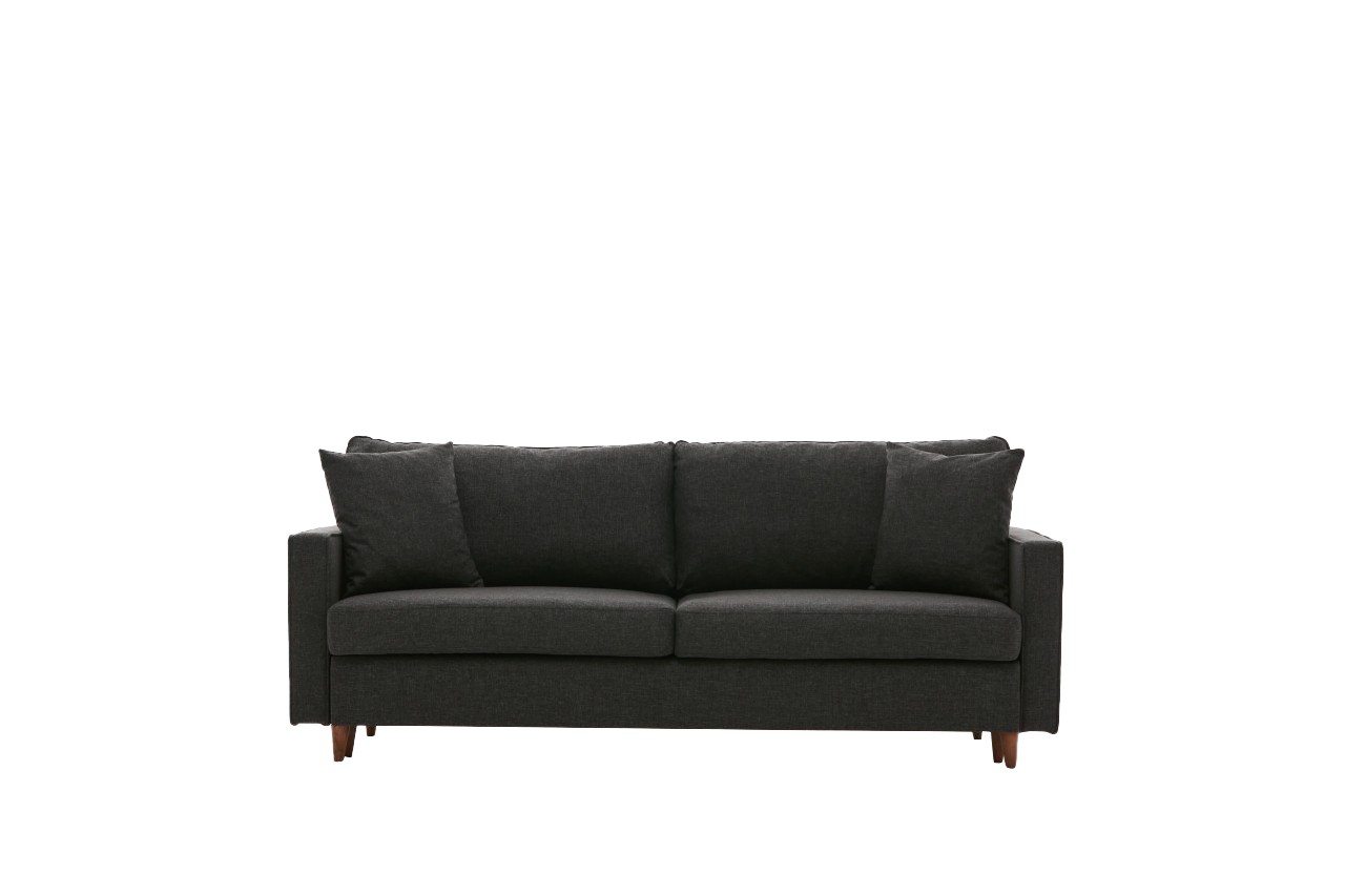 Schlafsofa 3-Sitzer Textil Anthrazit