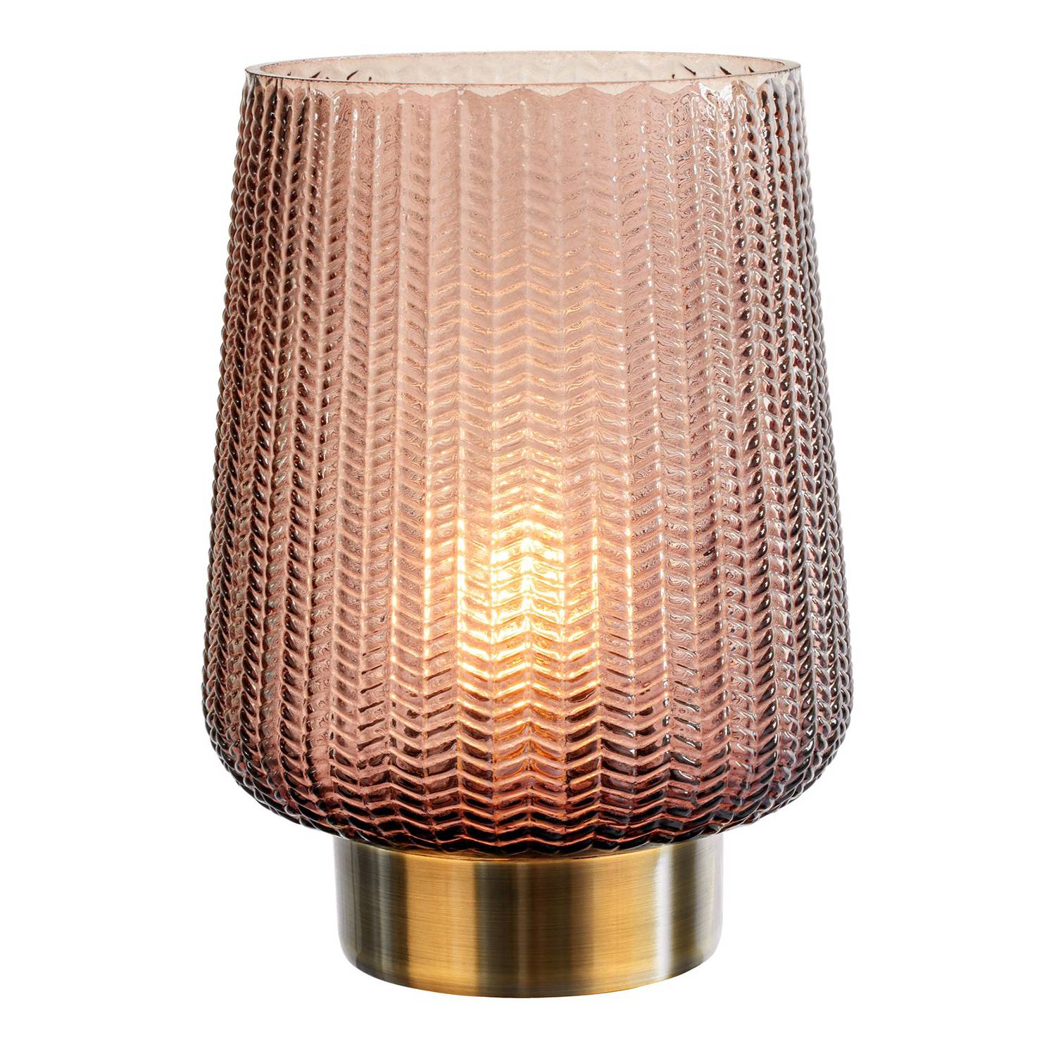 LED-Tischleuchte Fancy Glamour Klarglas / Messing 1-flammig