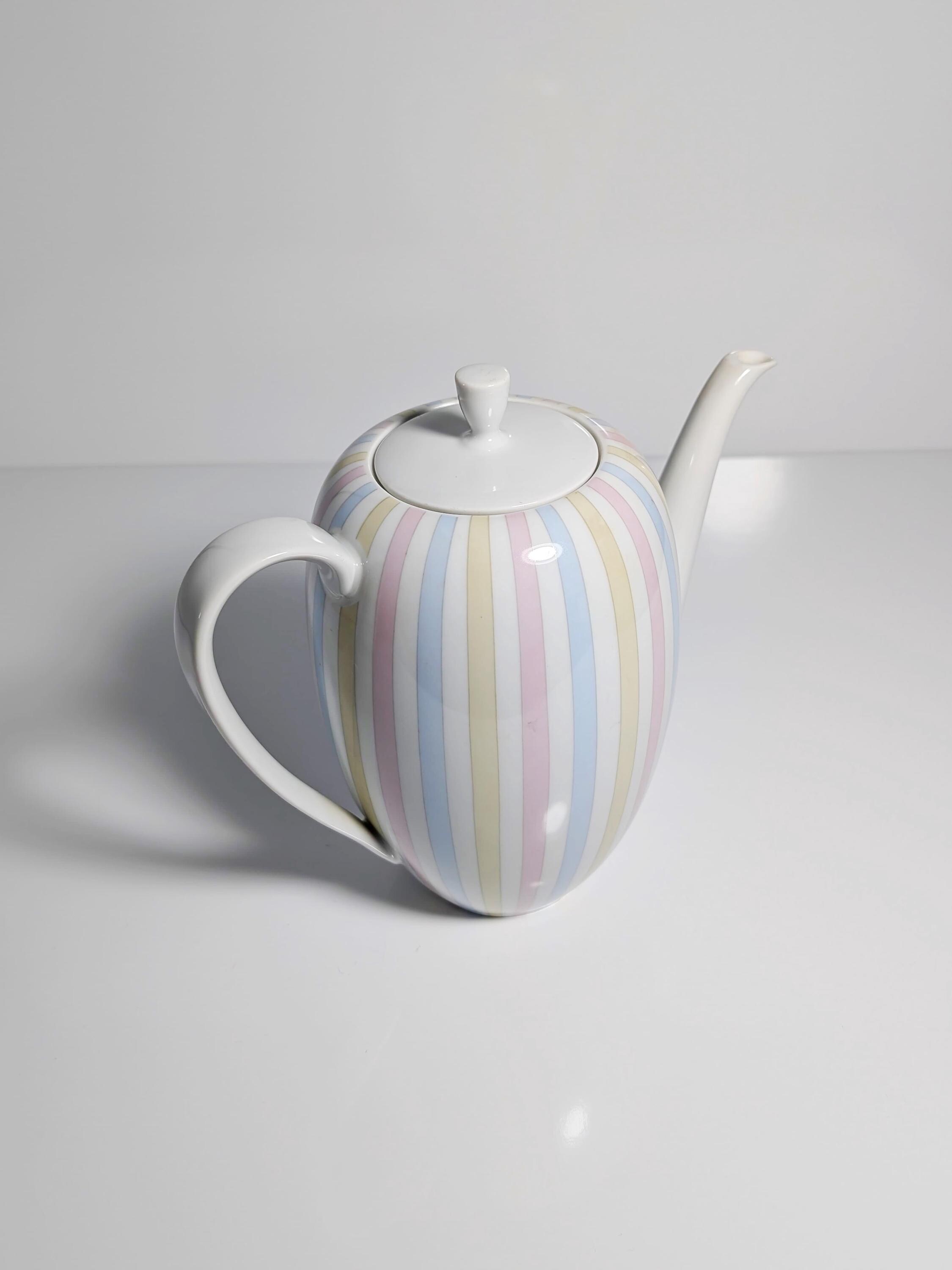 Vintage Rosa Baby Kaffeekanne Porzellan 1950er Jahre