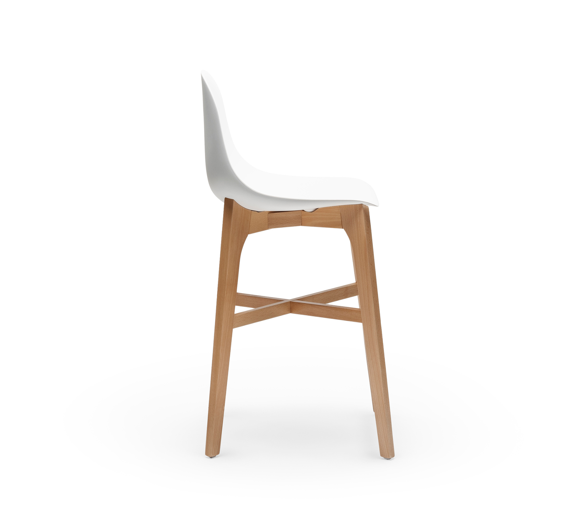 Gotham W SG-65 Bar Stool Plastic Wood White