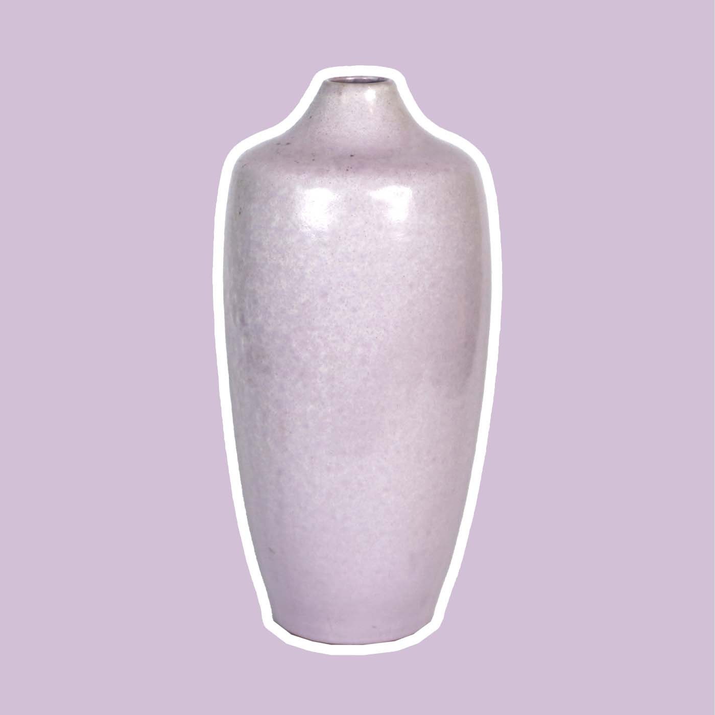 Vintage Handgemachte Blumenvase Keramik 1990er Jahre