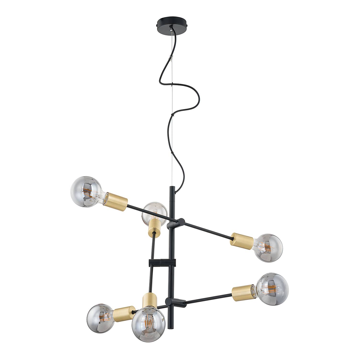 Crieff Pendant Lamp Iron 6-light