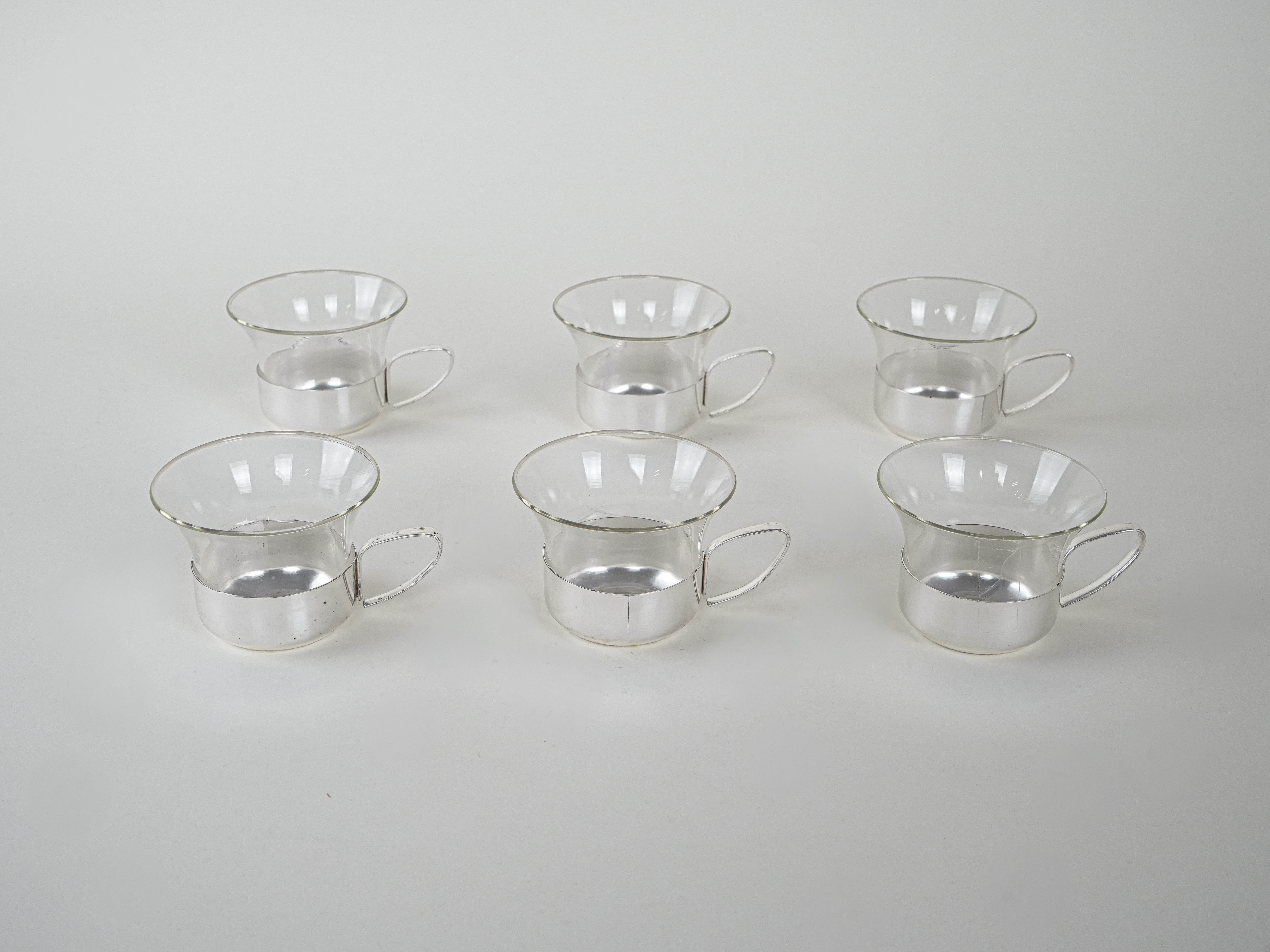 Glass tumblers set Transparent 1980s