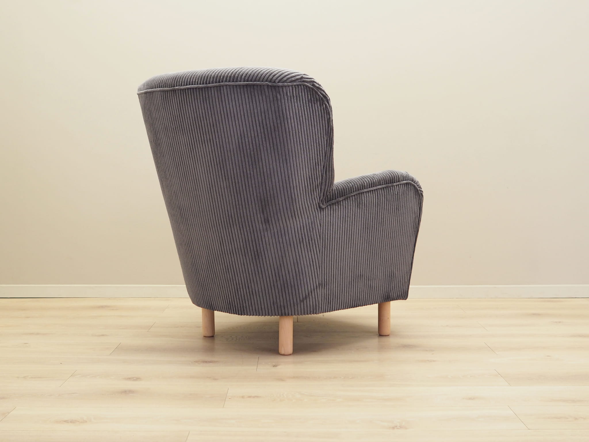 Armchair Velvet Wood Grey
