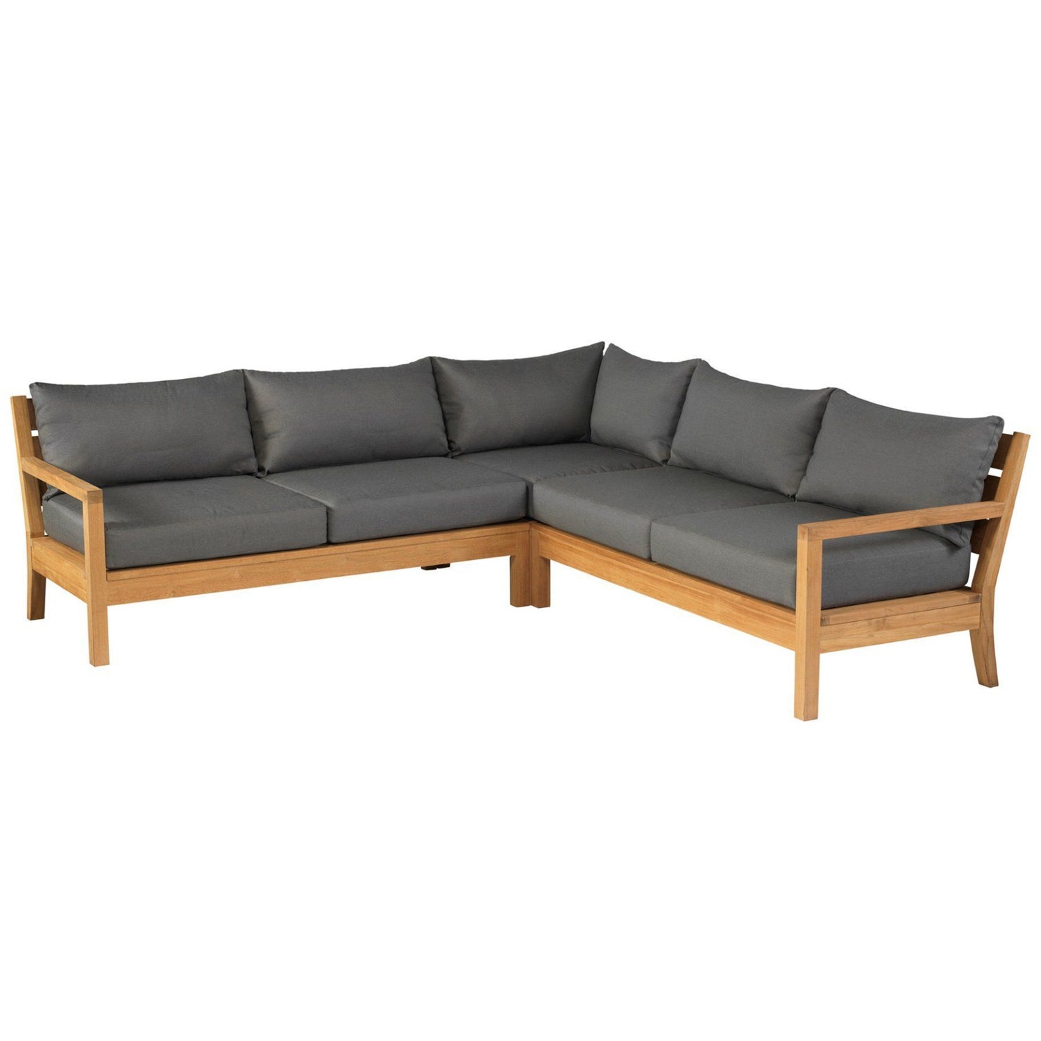 St. Peter Ecksofa Set Teakholz