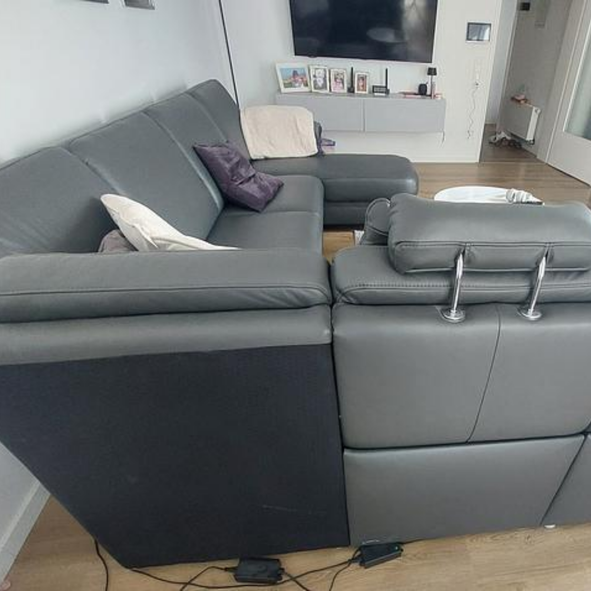 Anthracite Leather Sofa