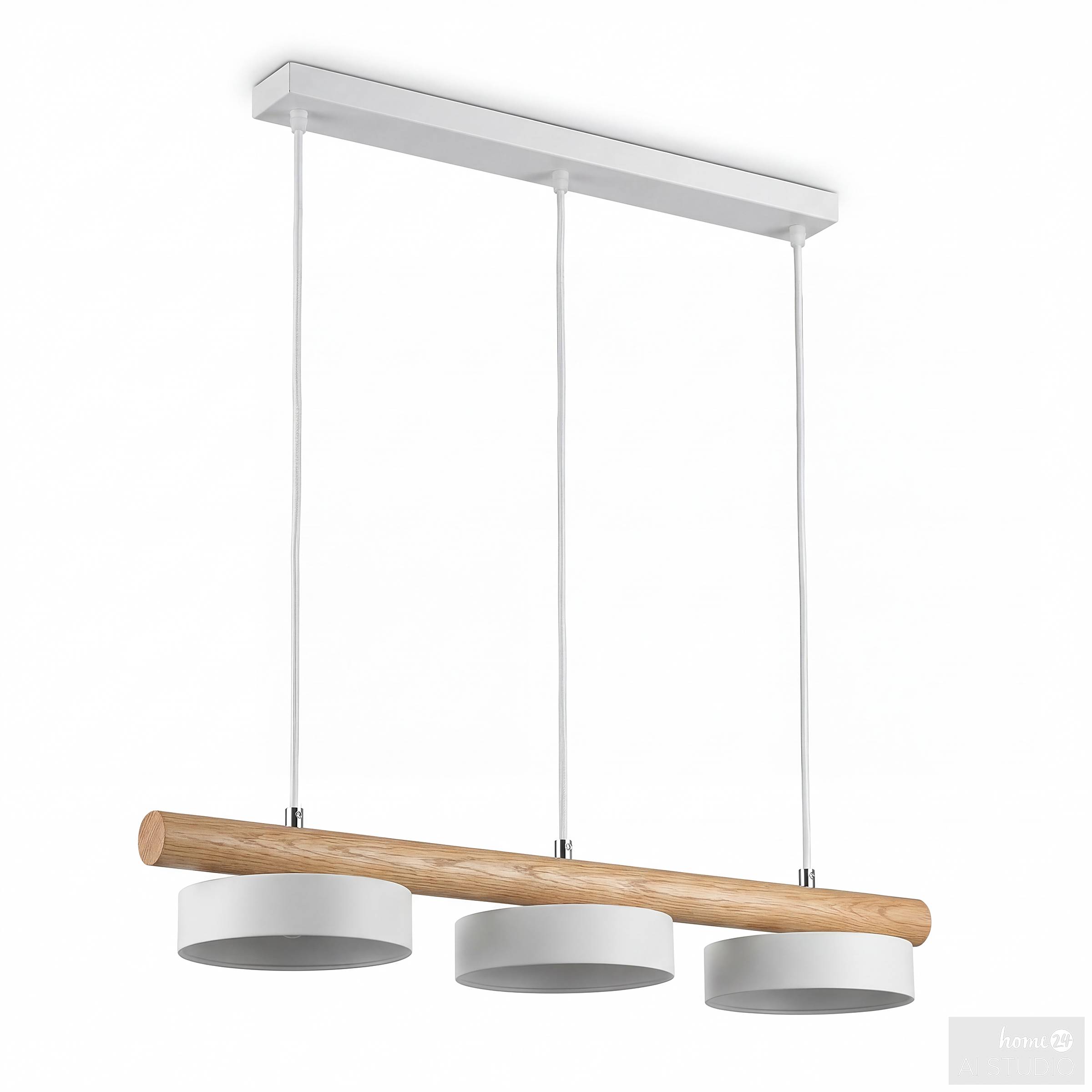 Pendant Lamp Clyro 3-Light Solid Pine White