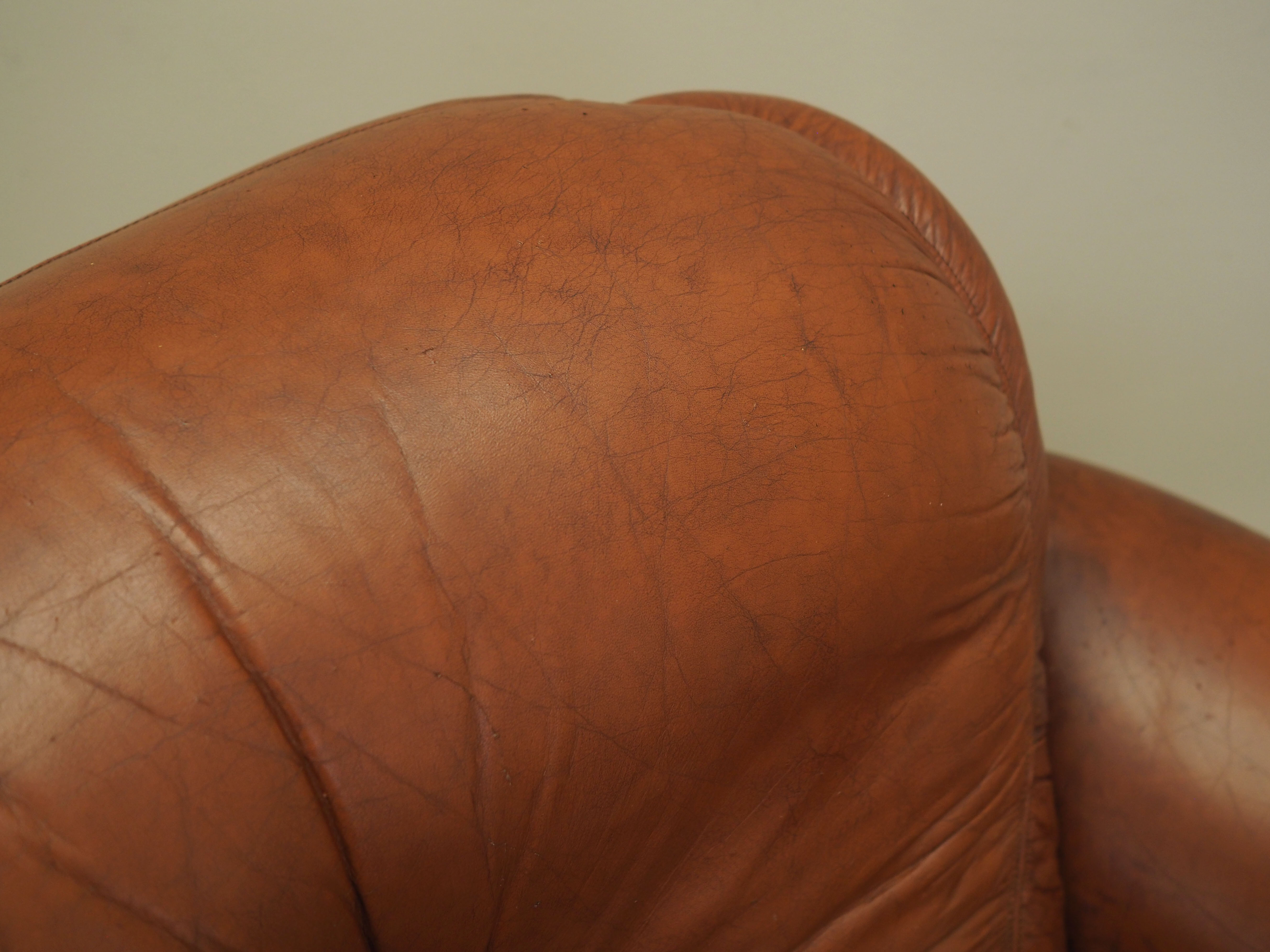 Armchair Leather Brown 1970s