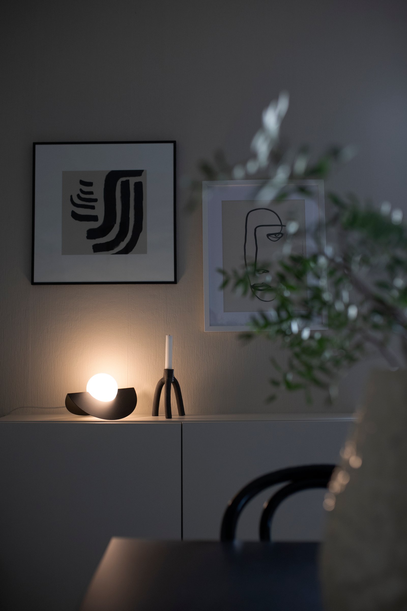 Roccia Table Lamp Black