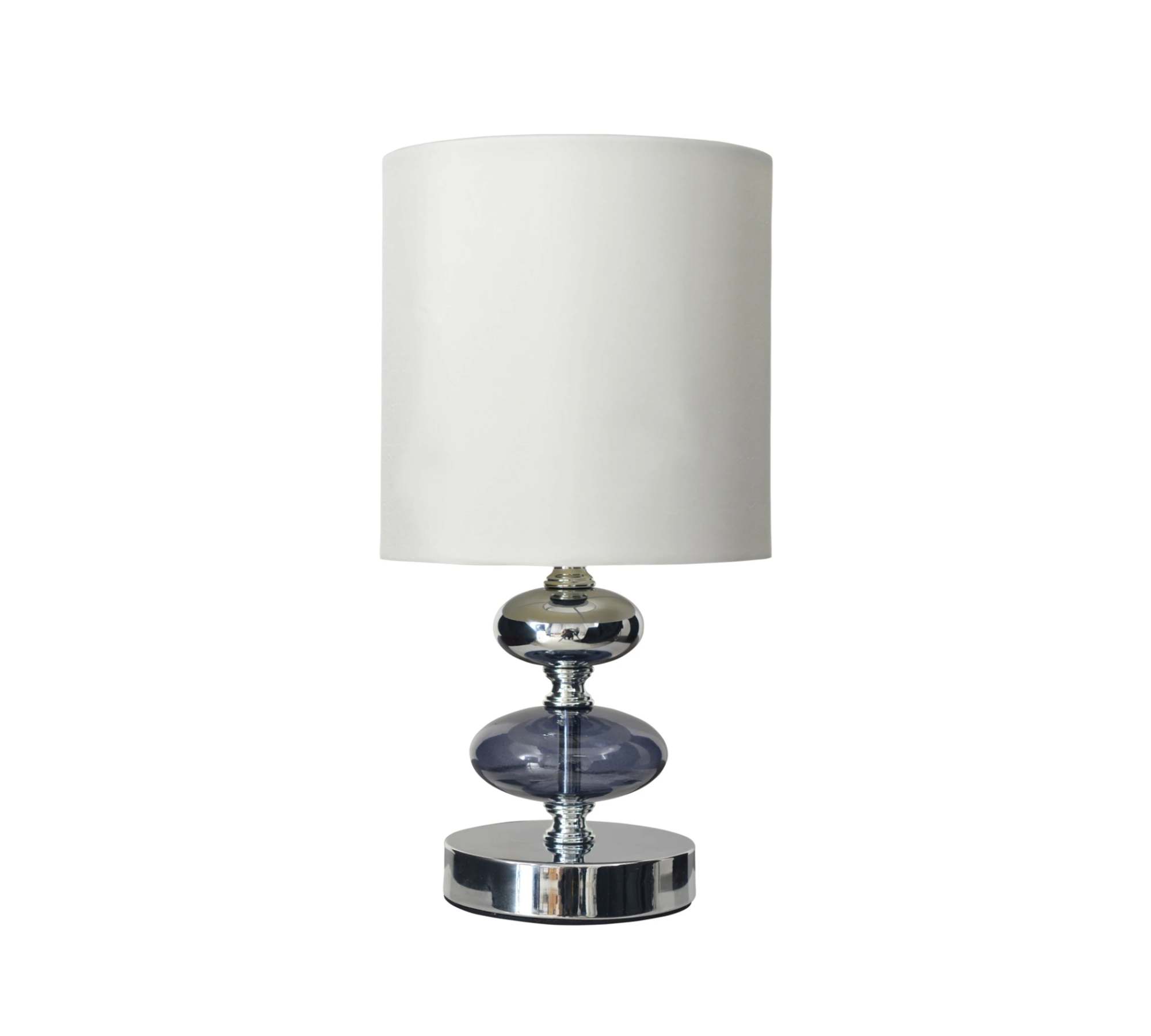 Table lamp John Blended fabric / Glass 1-light White