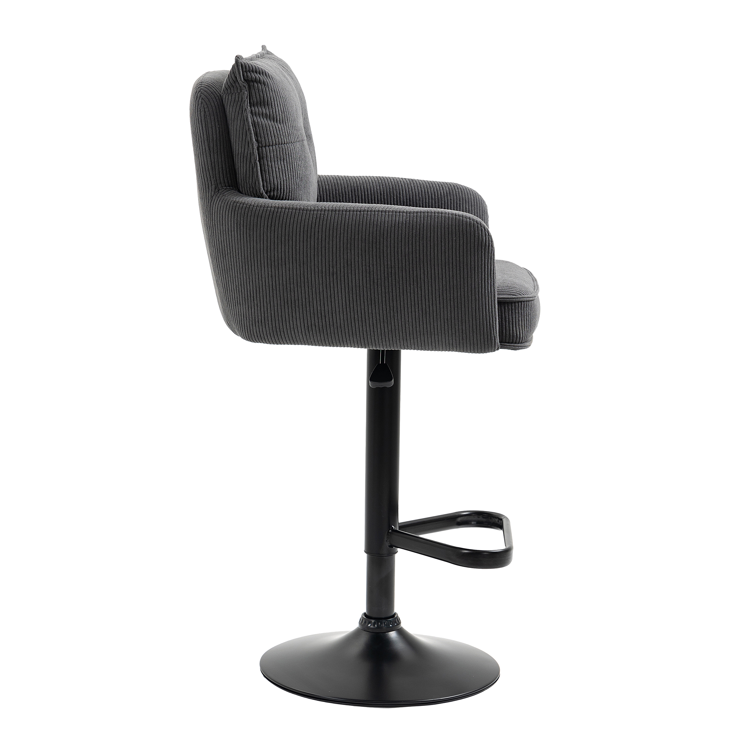 2x Drehbarer Barstuhl DIDRIP Höhenverstellbar Grau
