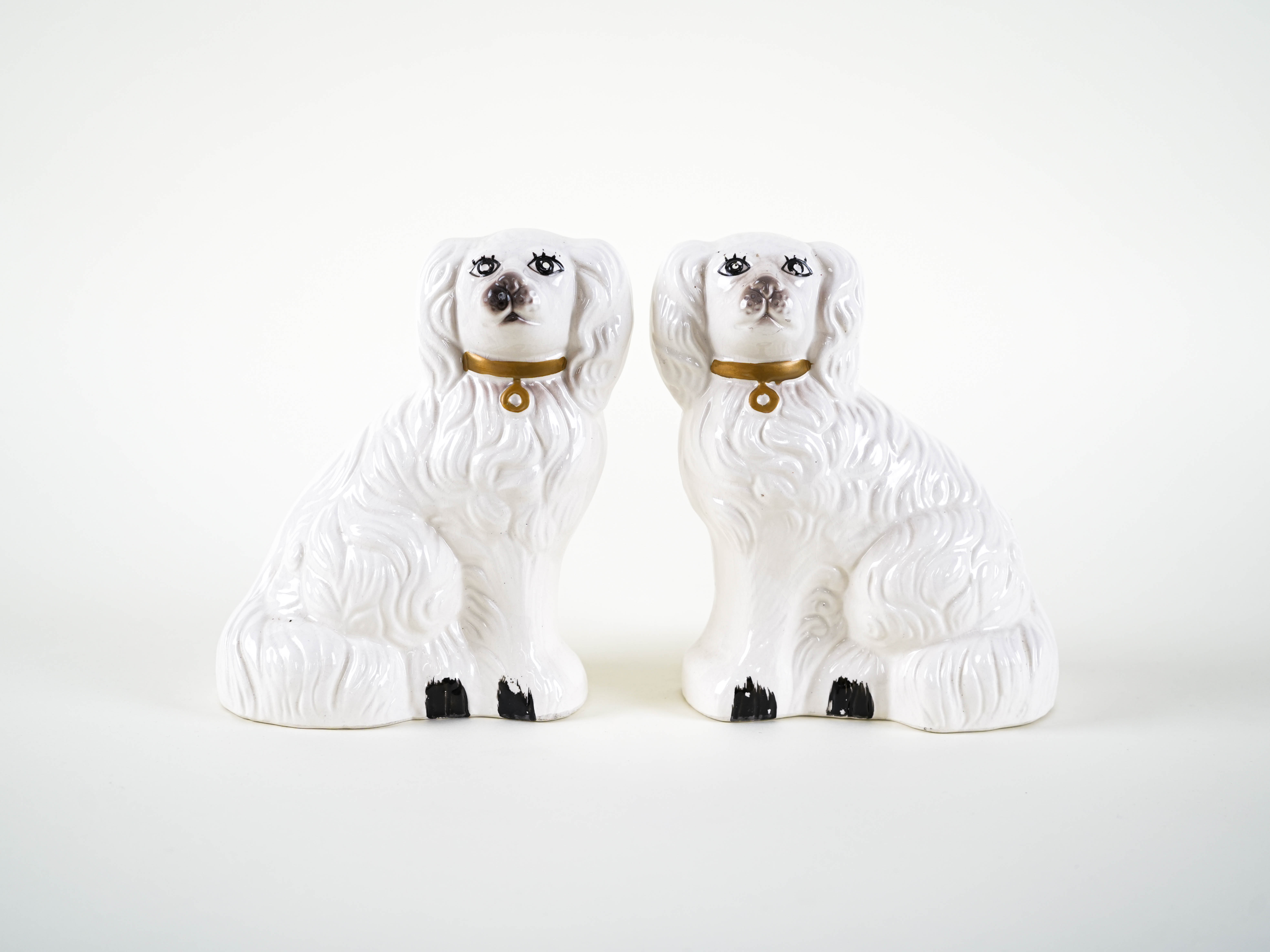 Dog Figures English Style Ceramic 1970s