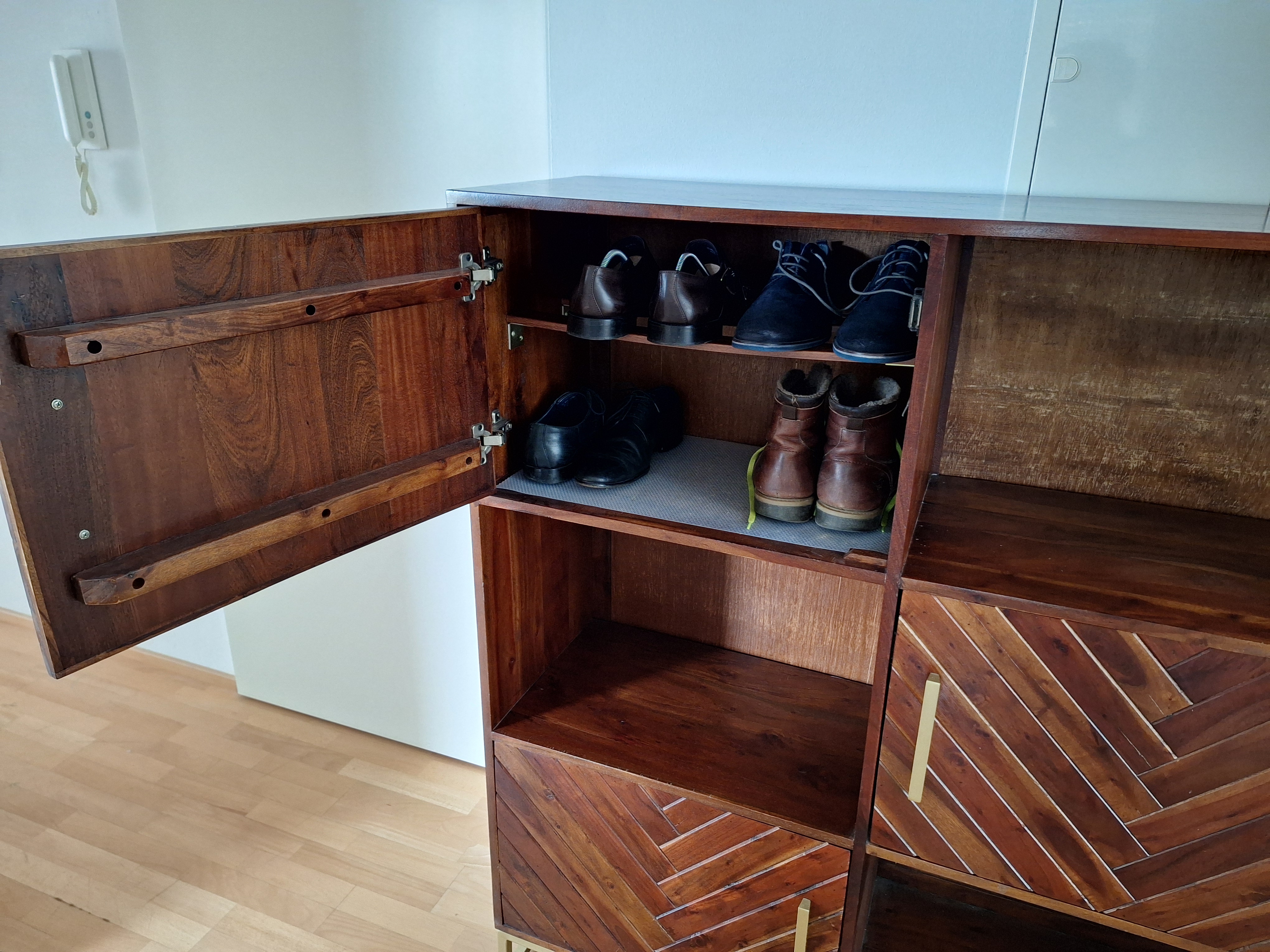 Highboard Massivholz Braun