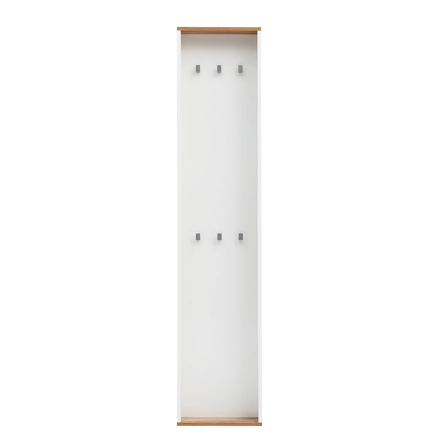 Garderobe Holz Metall Weiß