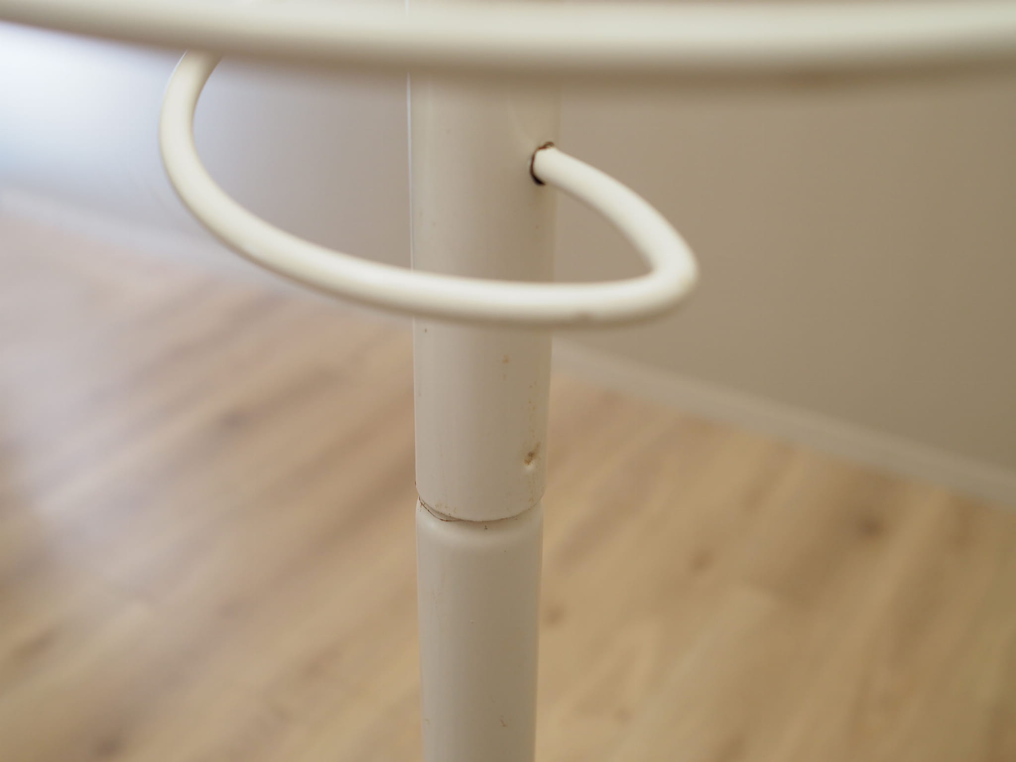 Vintage coat rack metal white 1970s