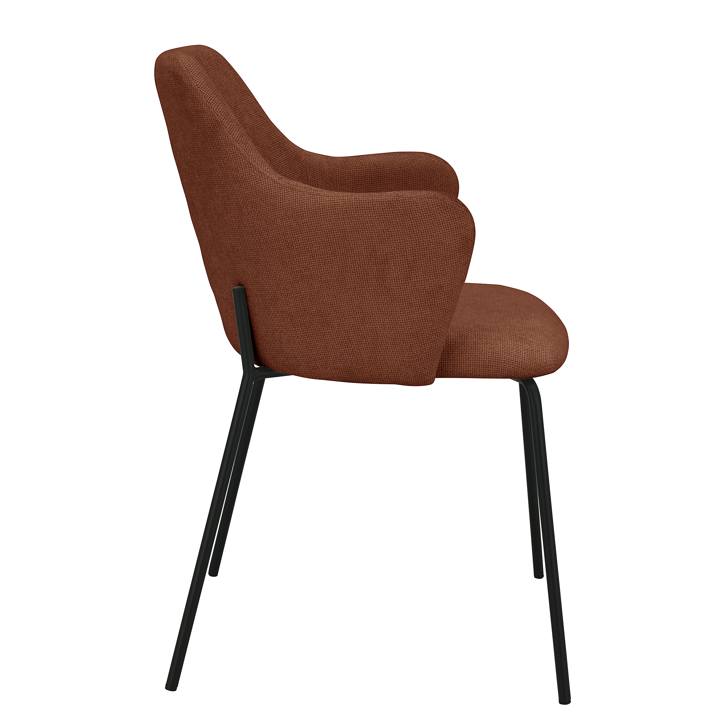 BECOLLA Armchair Set of 2 Rust Brown