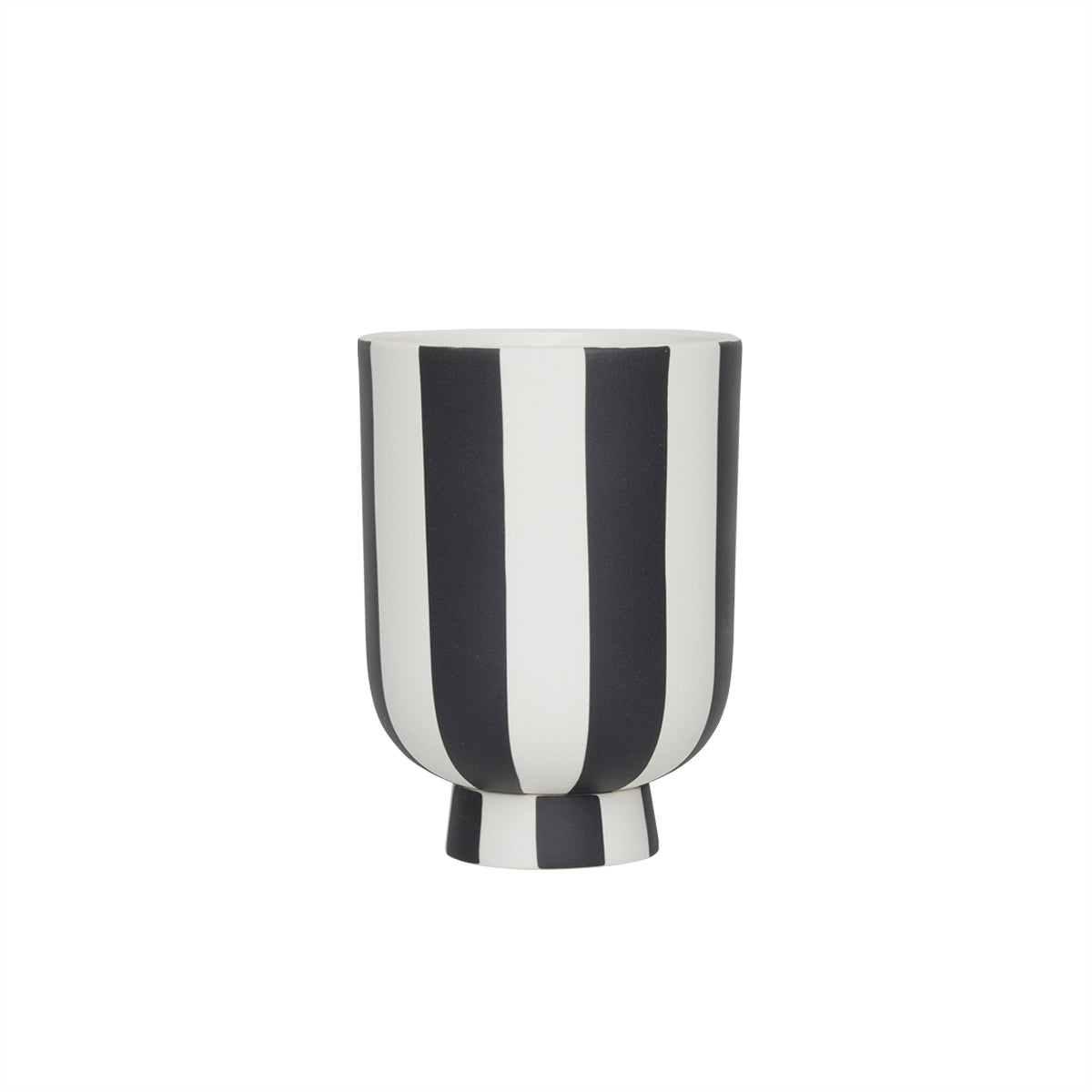 Toppu Blumentopf Keramik Schwarz