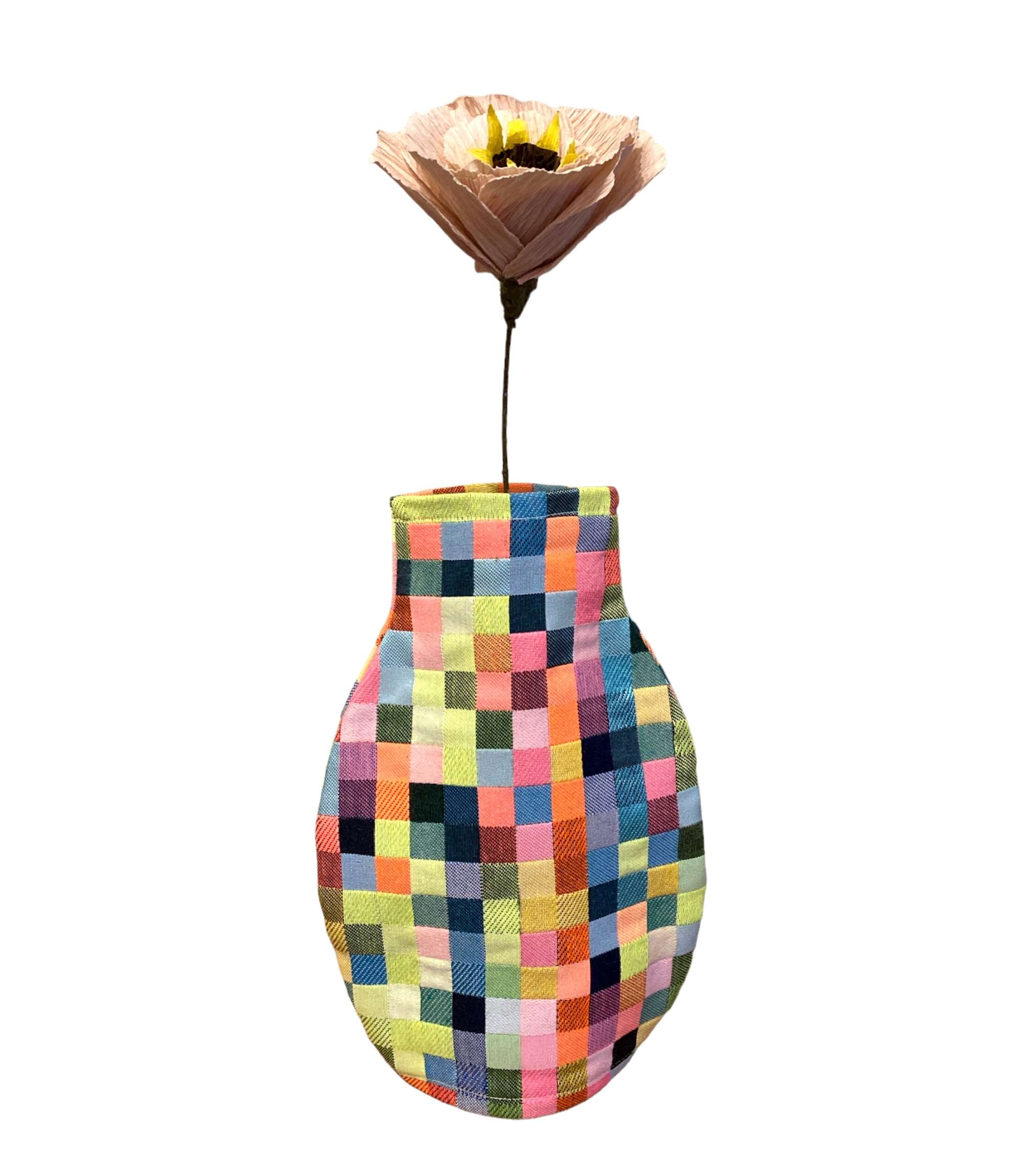 Vase Hülle Margaux Jacquard Stoff Mehrfarbig 