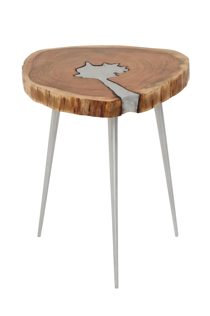 Almora Tavolino Legno di Acacia Naturale Grigio