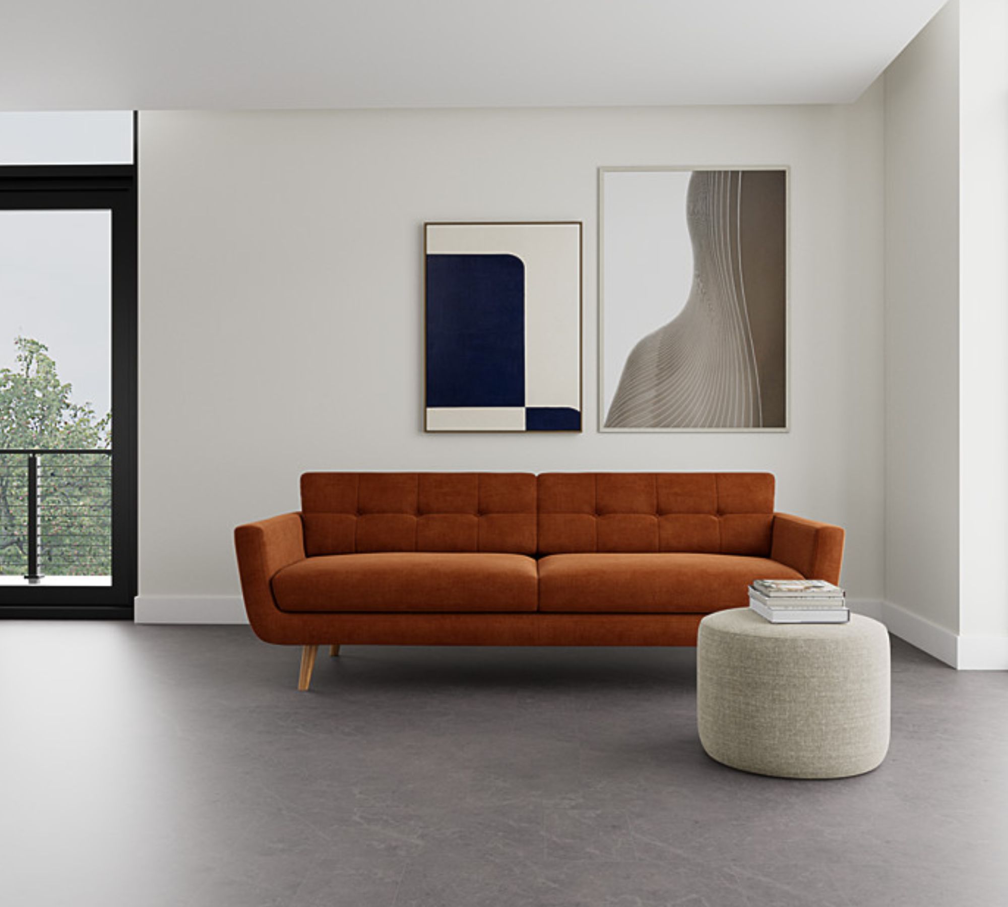 Vera Sofa 3-Sitzer Moss Rust