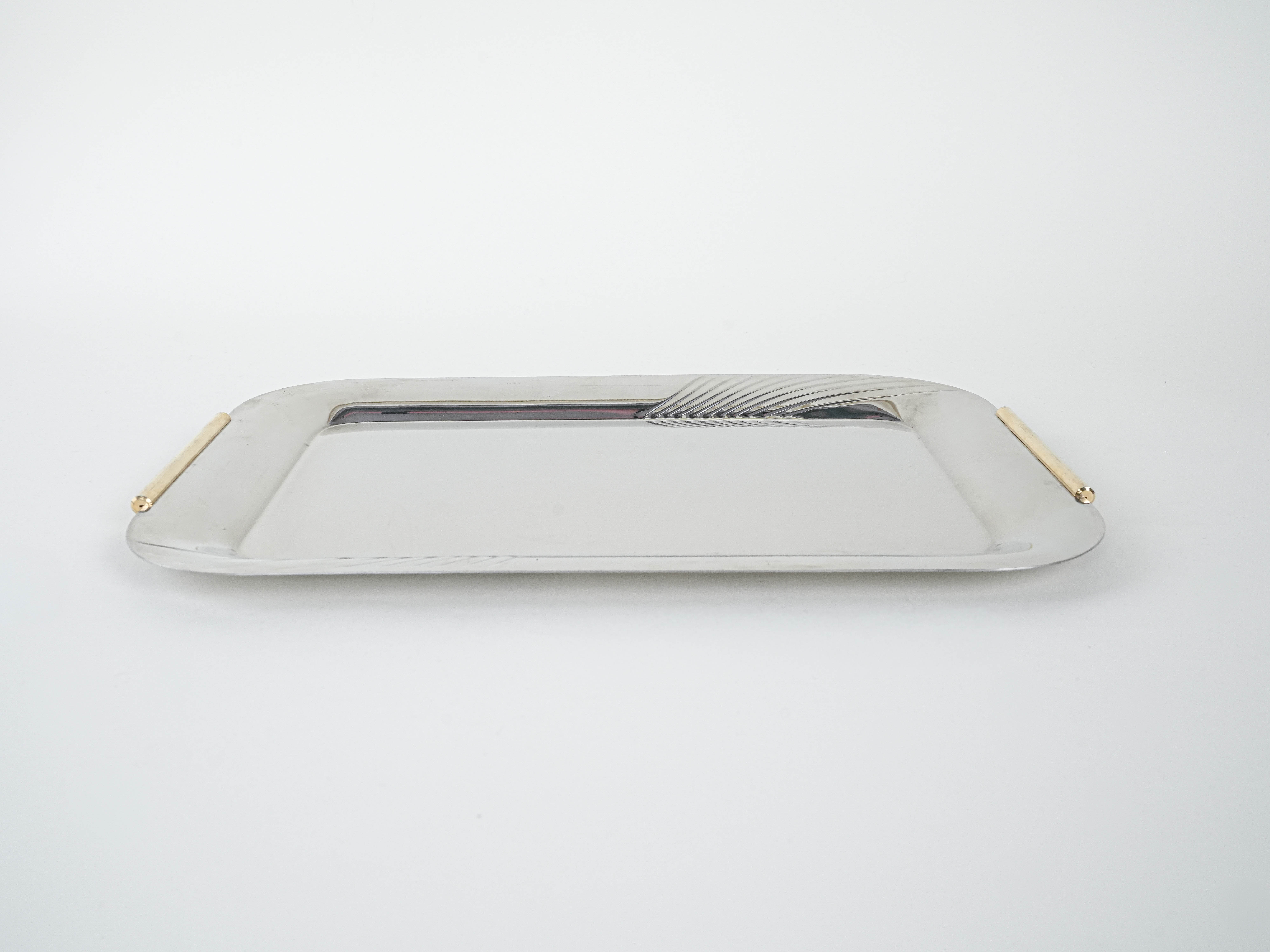 Edelstahltablett Silber