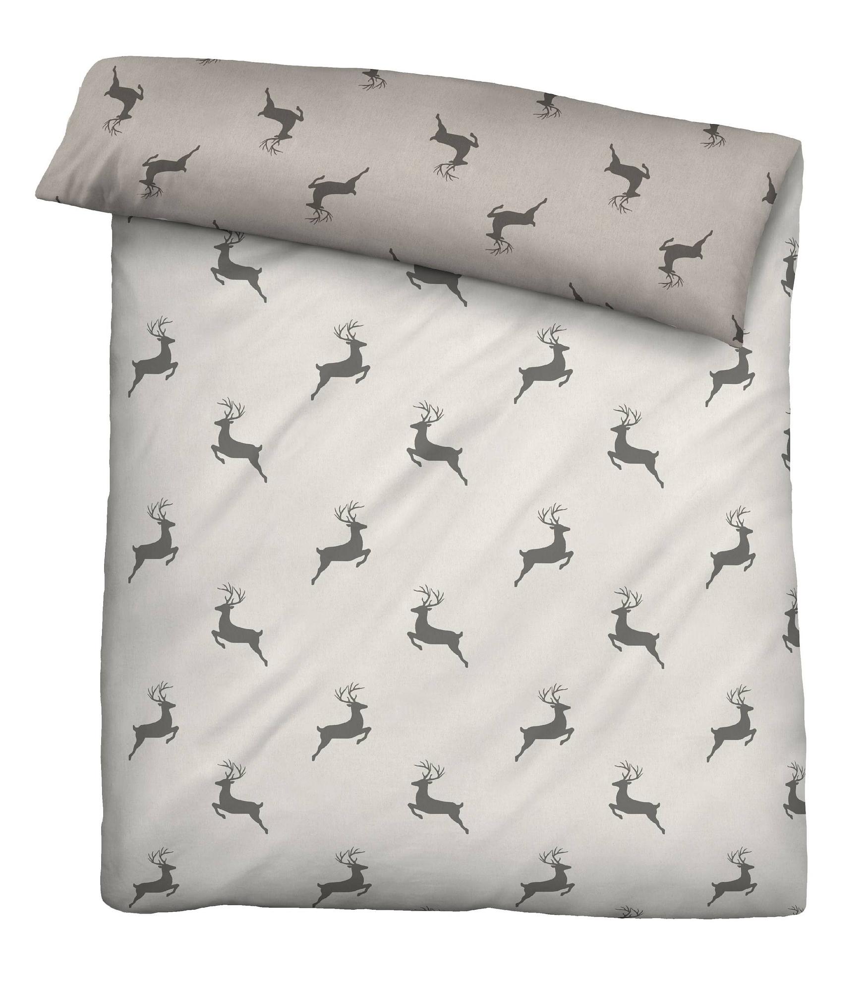Rosin Bettwäsche Set Melange-Flanell Beige  3