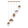 5-Light Pendant Light MENTY Type C Opal Glass Iron 2