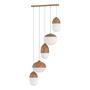 5-Light Pendant Light MENTY Type C Opal Glass Iron 1