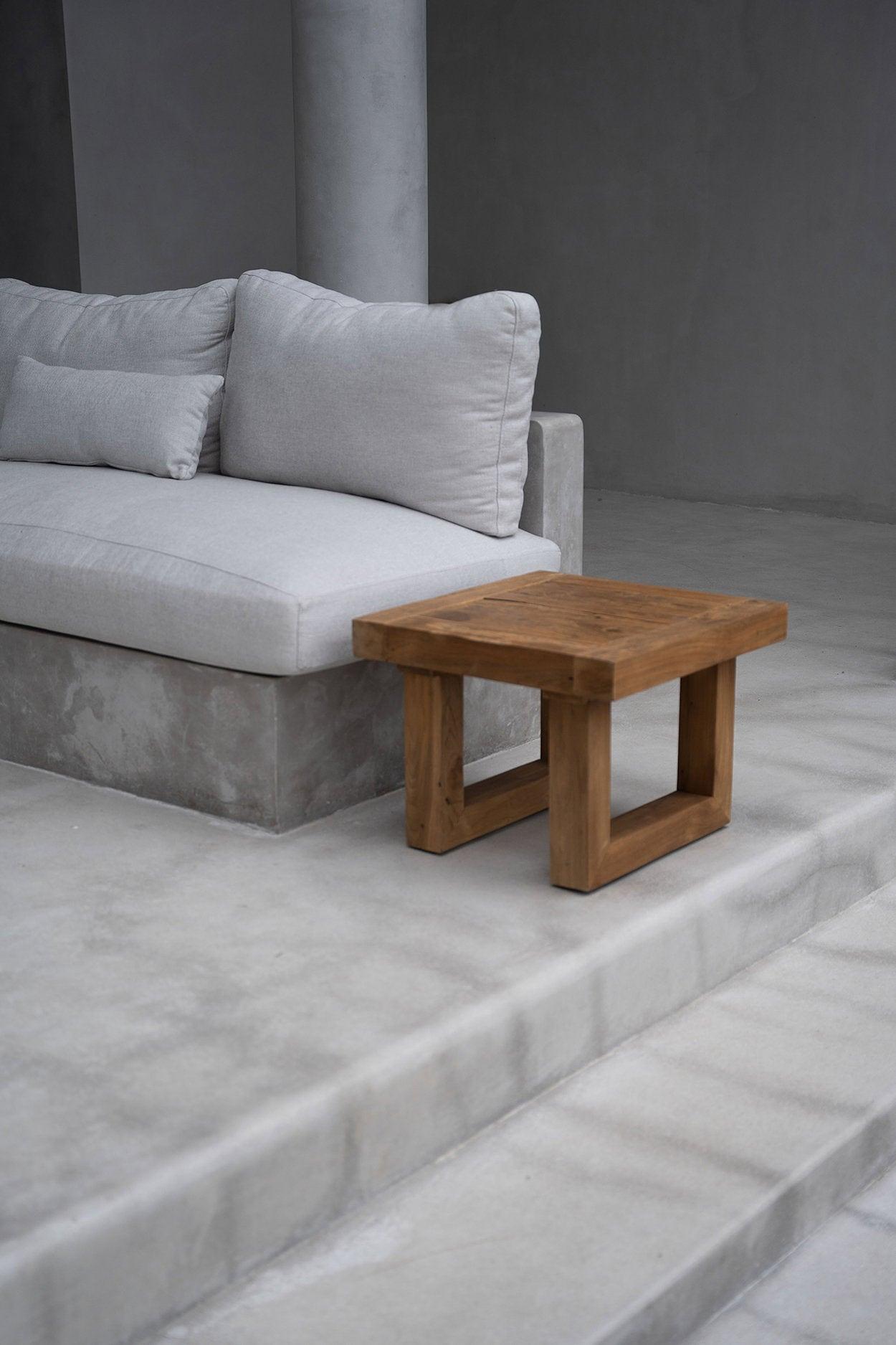 Teak wood side table Natural 4