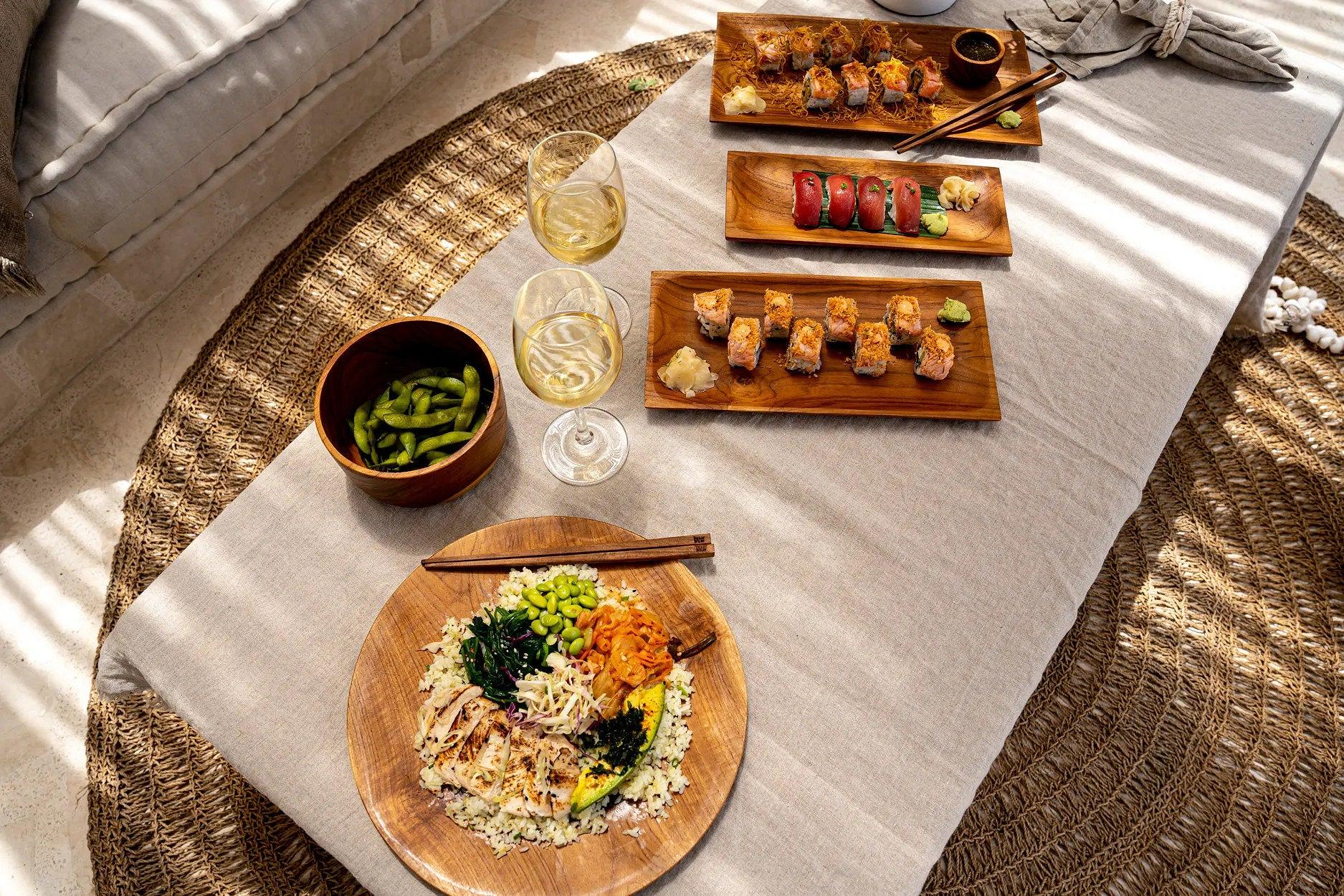 The Teakwood root Sushi Plate S 3