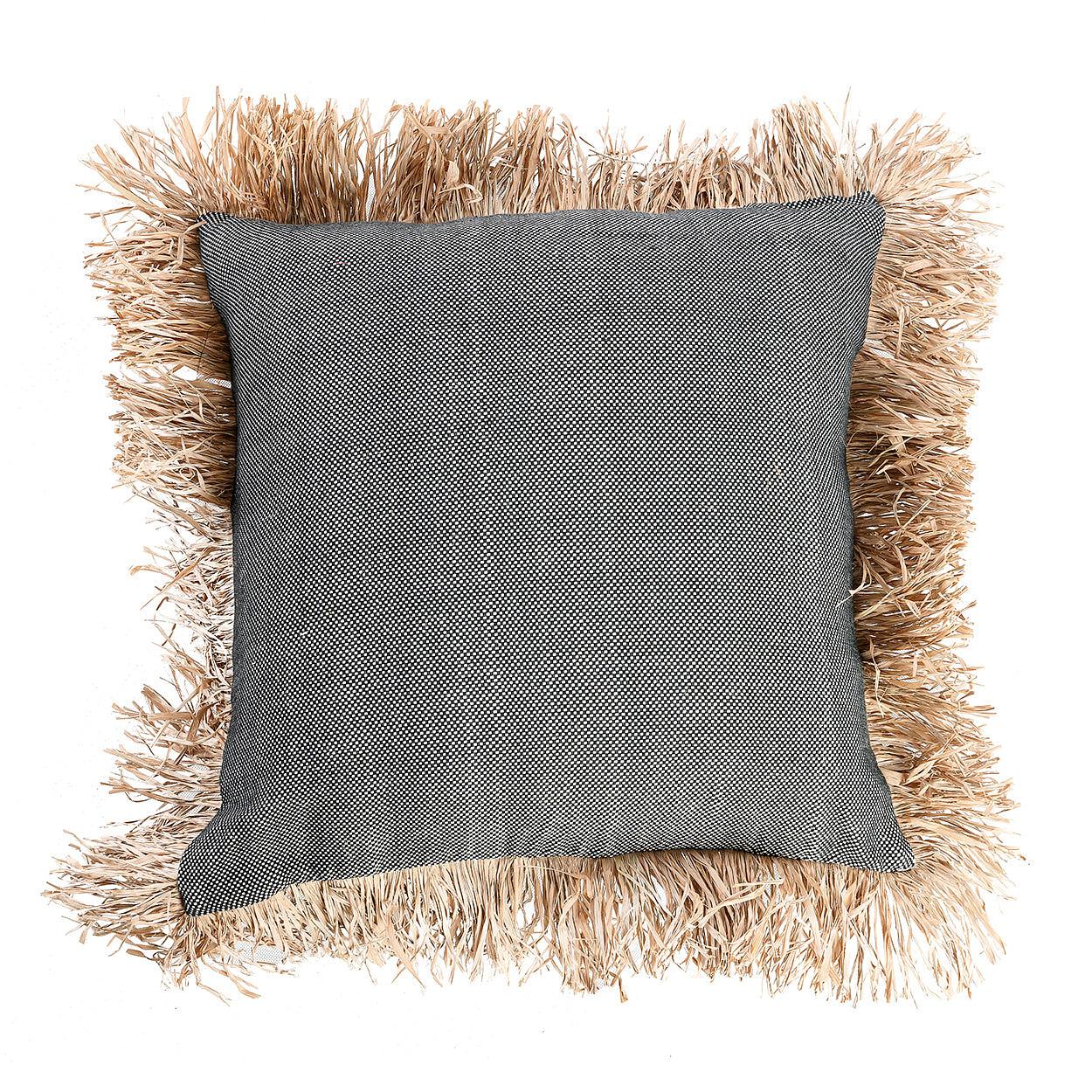 La federa Cotton Bonita naturale nero 60x60cm 0