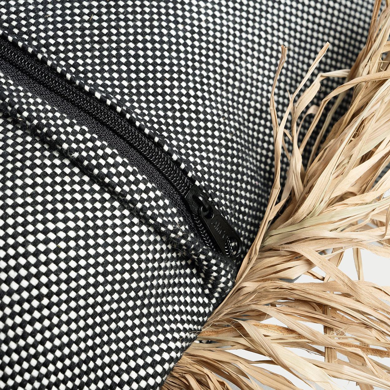 Der Cotton Bonita Kissenbezug Natur Schwarz 60x60cm 5
