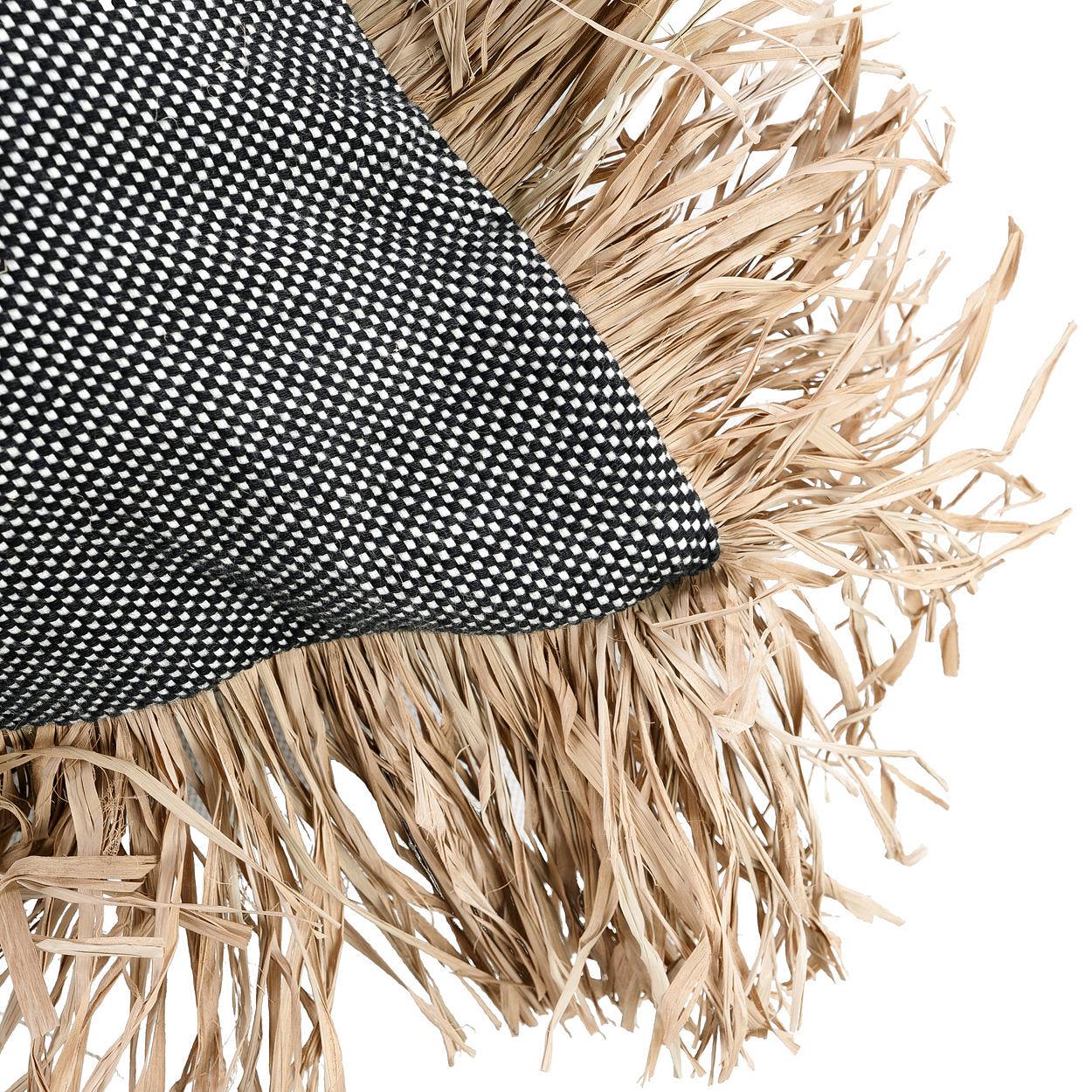 La federa Cotton Bonita naturale nero 60x60cm 6