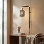1-Flammig Mome Wandleuchte Rauchglas Eisen 4