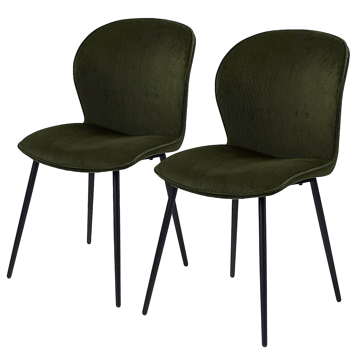 2x Polsterstuhl Koriella Olivgrün 1